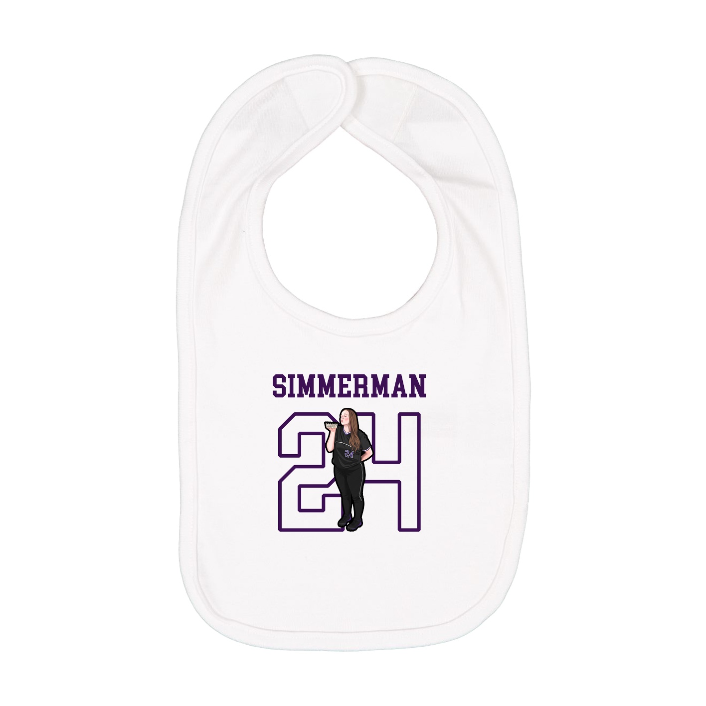 Infant Bib — Shirsey in White