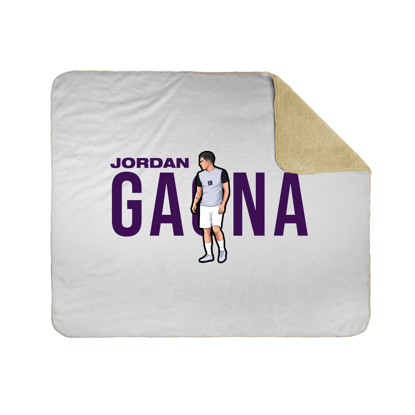 Throw Blanket — Player Name in White