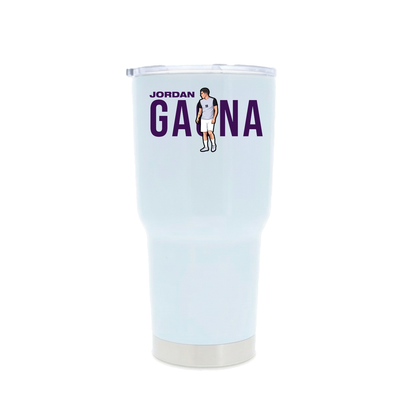 30oz Stainless Steel Tumbler — Player Name in White