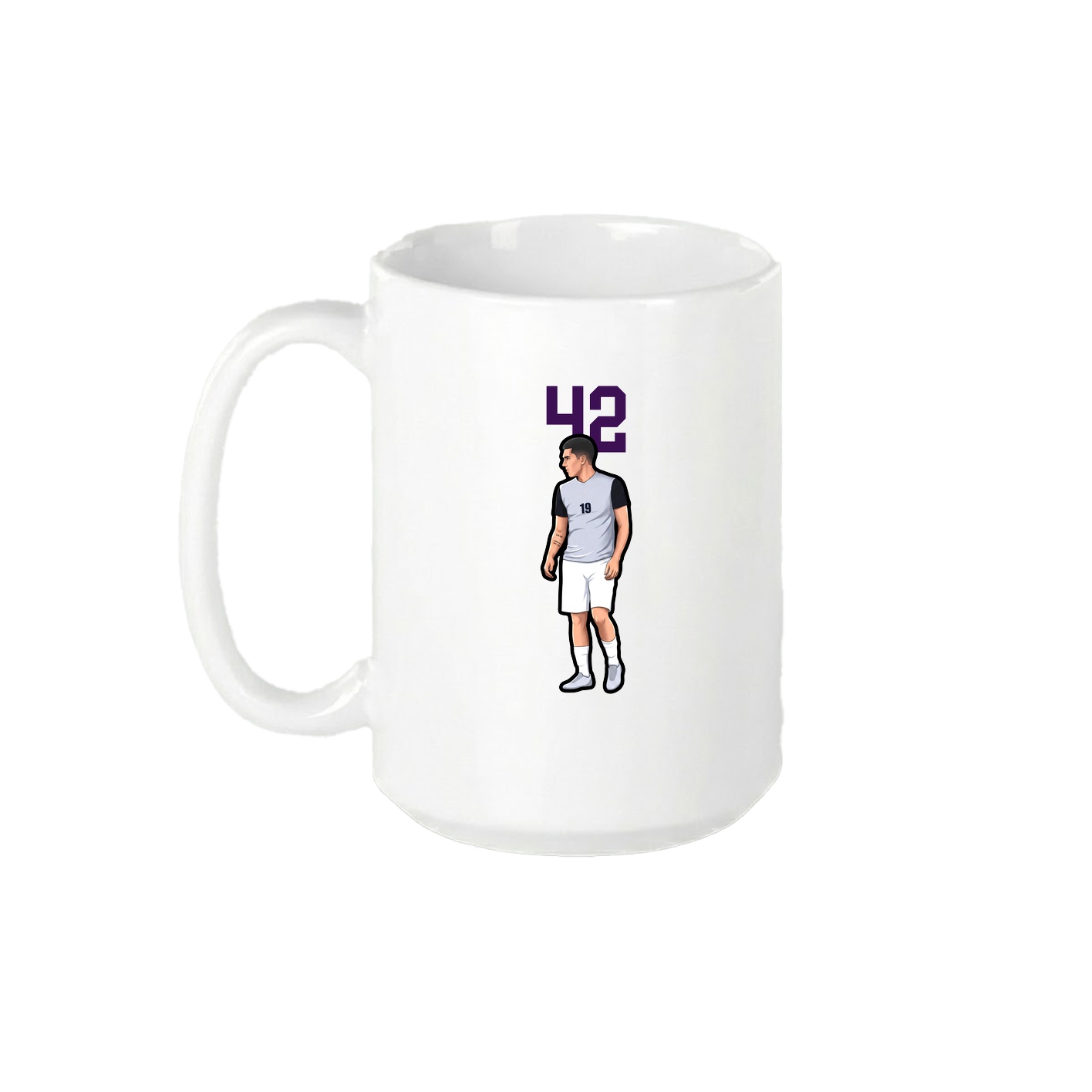 15oz Coffee Mug — Number Top in White