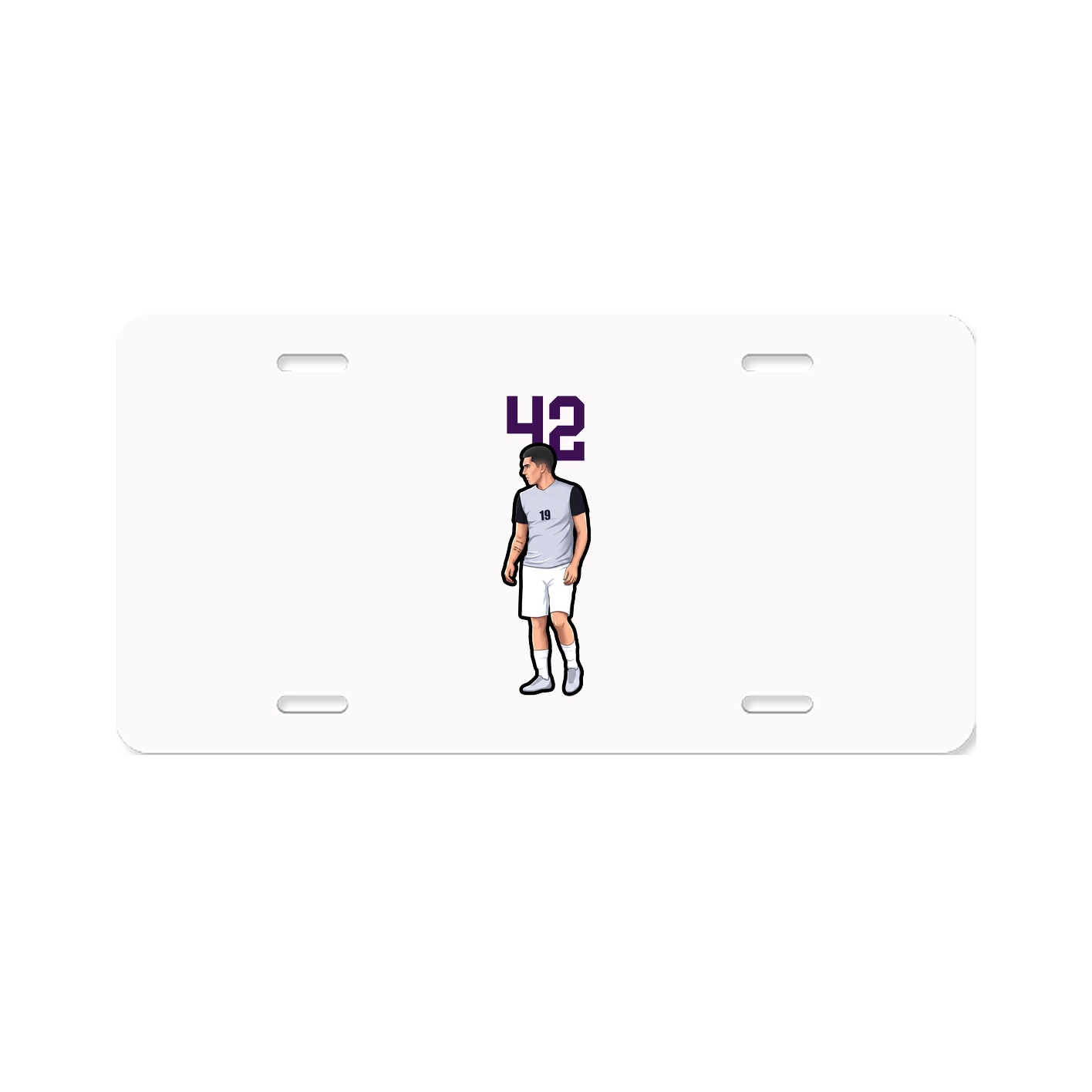 License Plate — Number Top in Classic