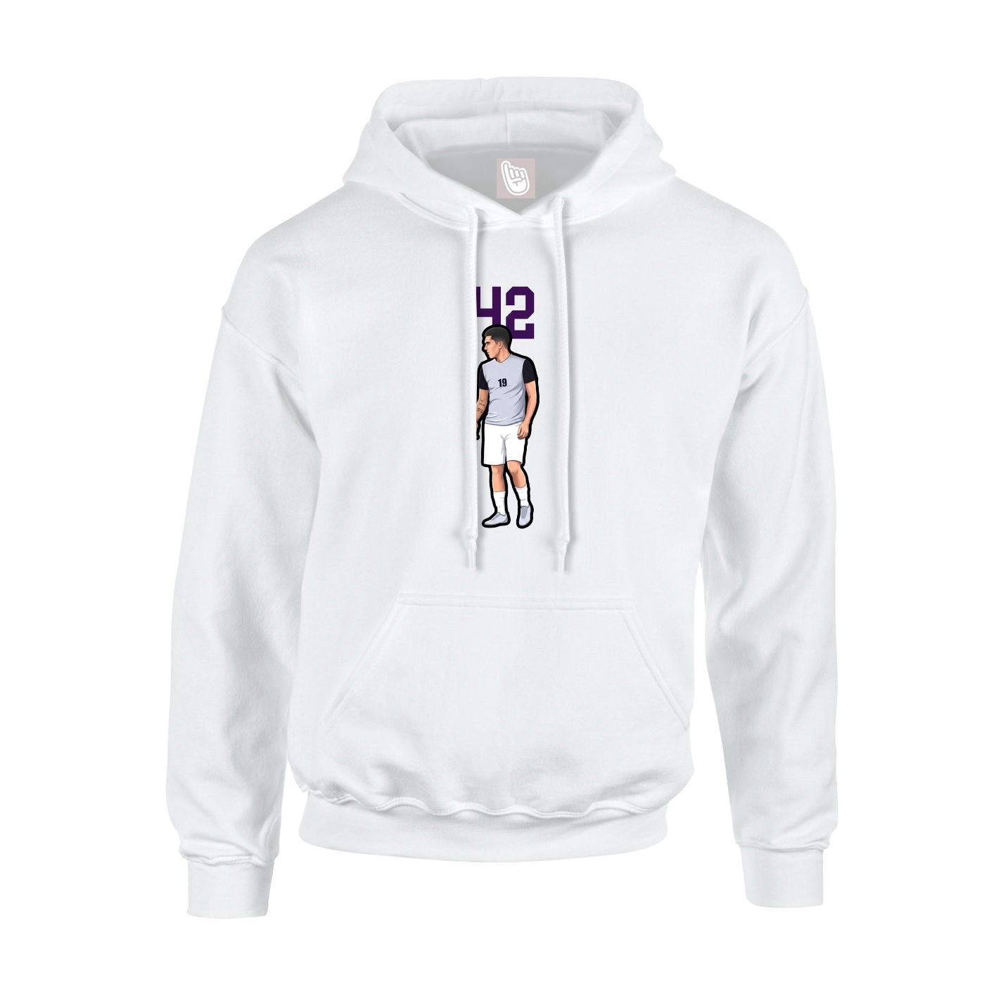 Hoodie — Number Top in White