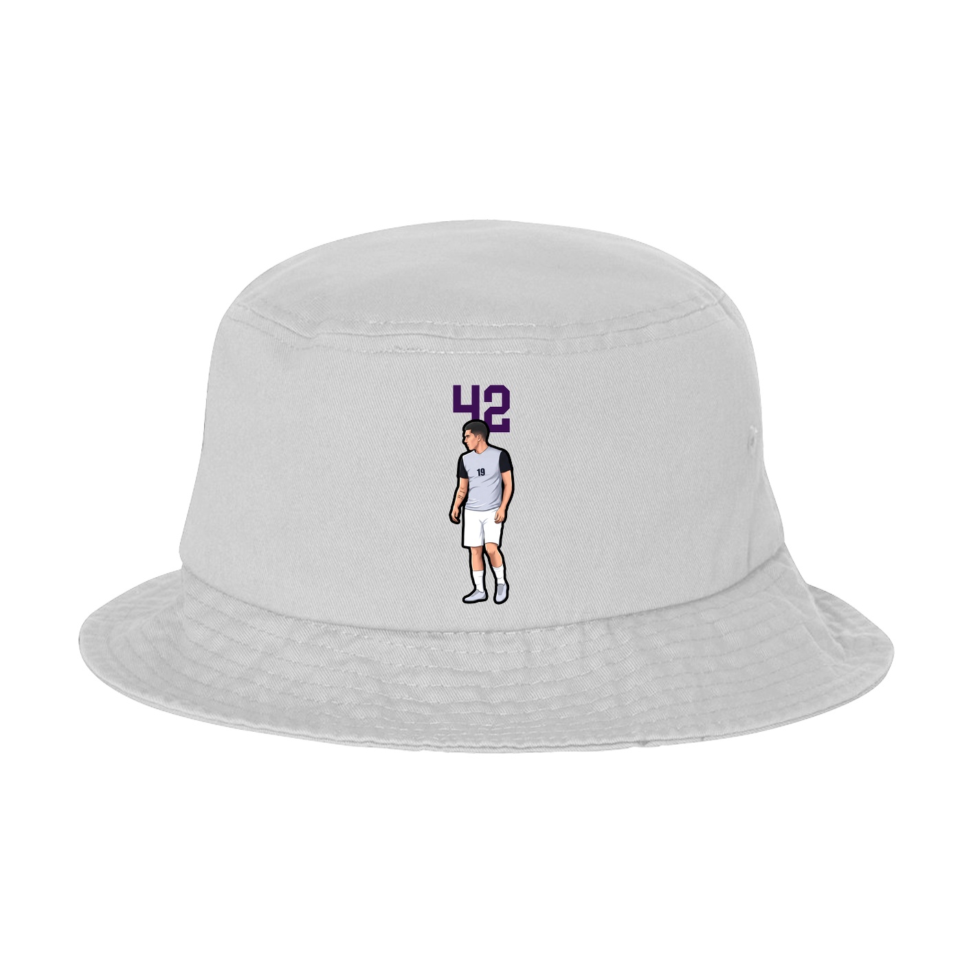Bucket Cap — Number Top in White