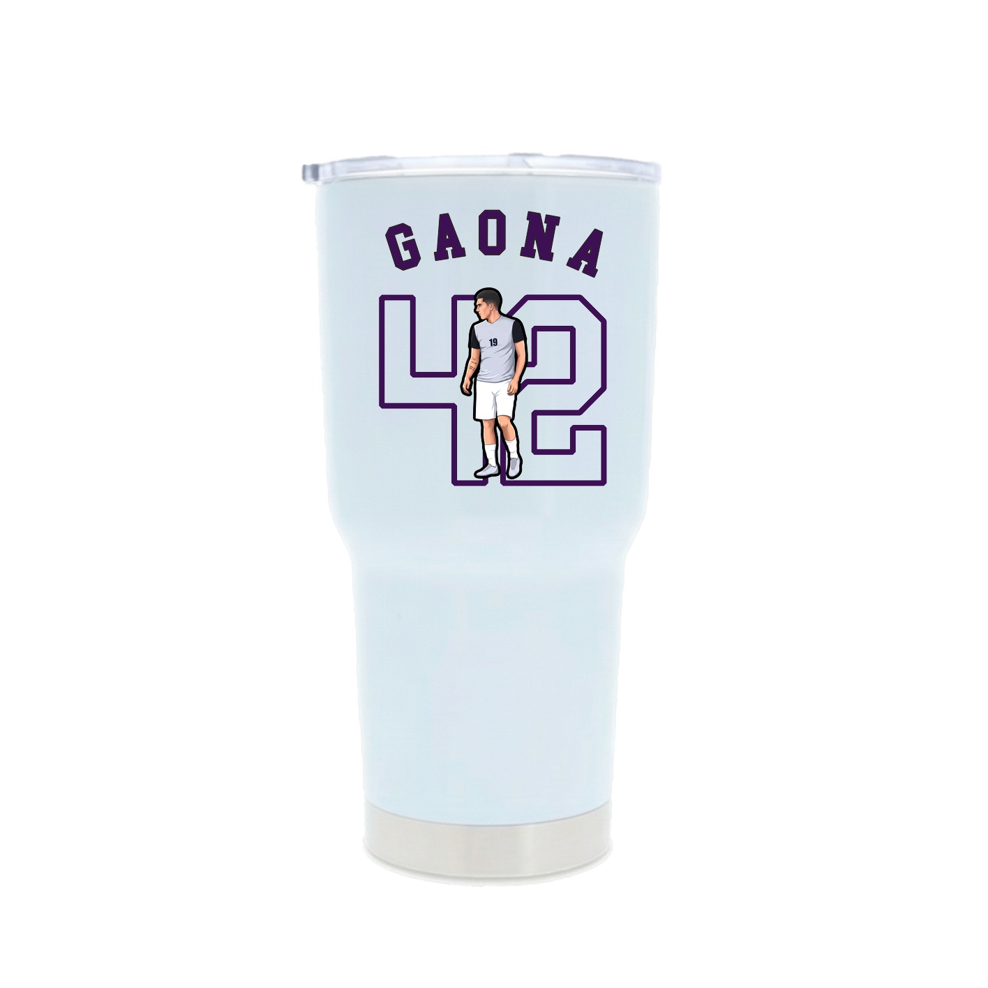 30oz Stainless Steel Tumbler — Shirsey Arch in White
