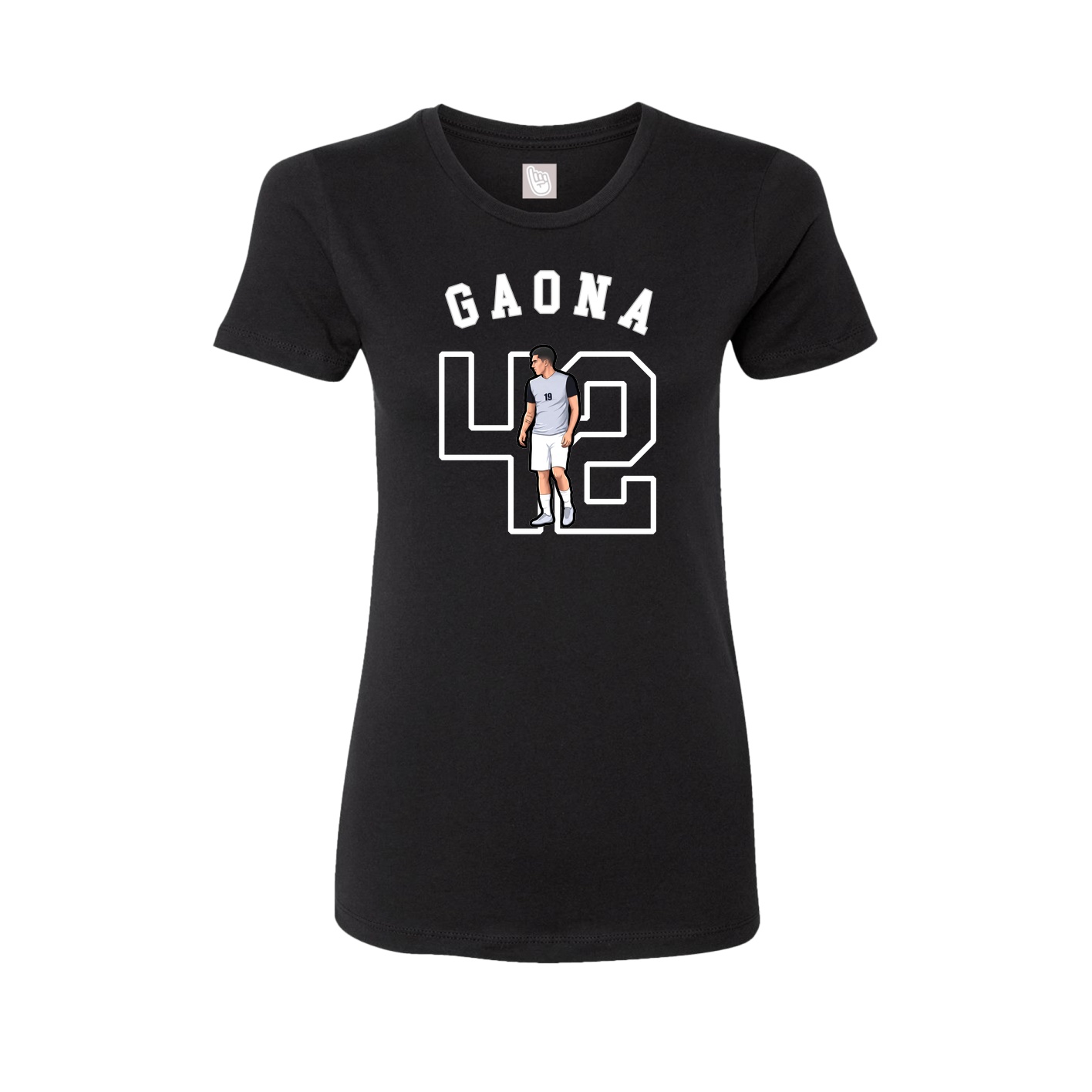 Fitted Women's Tee — Shirsey Arch in Black