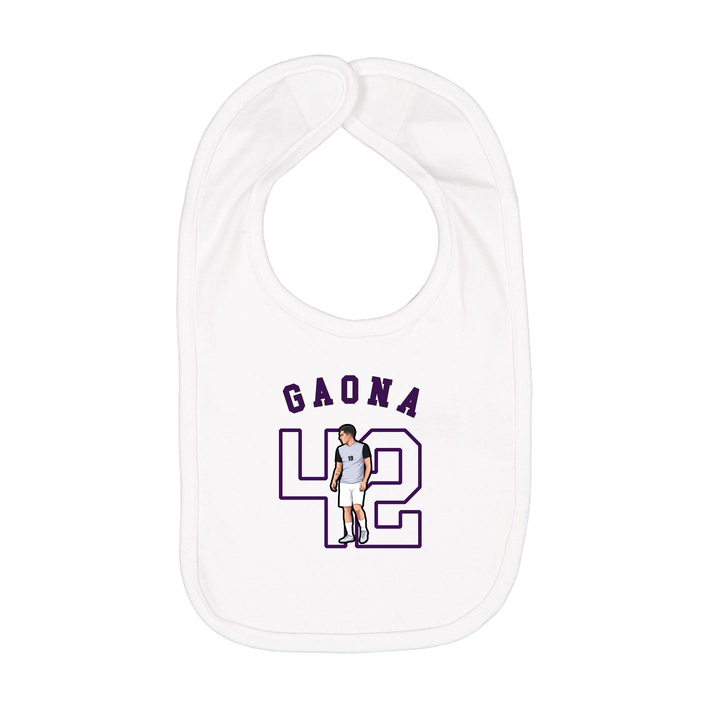 Infant Bib — Shirsey Arch in White