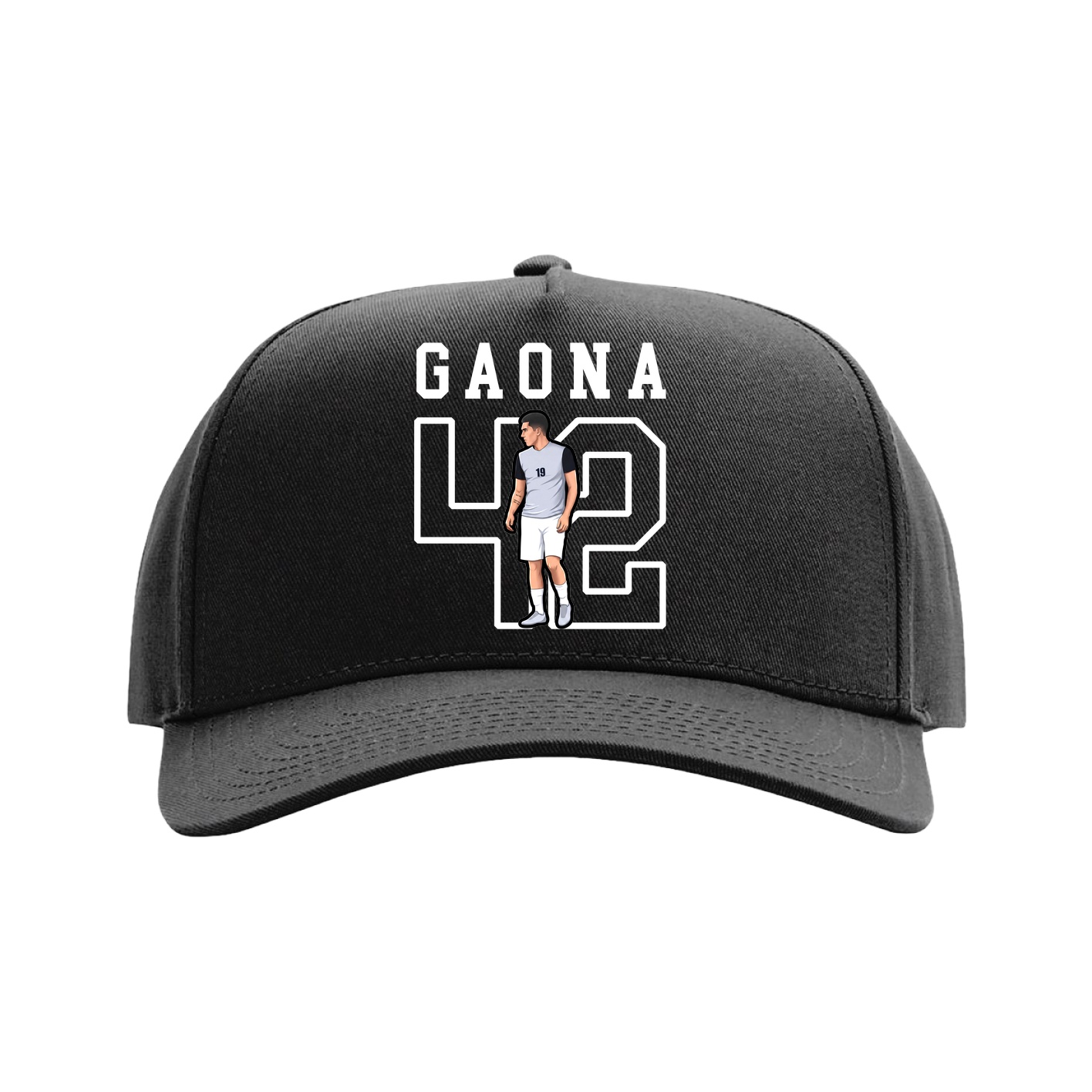 Full Fabric Five-Panel Champ Cap — Shirsey in Black