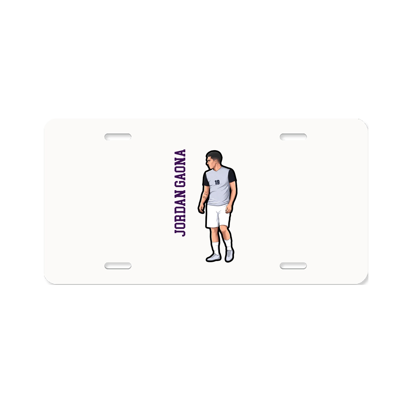 License Plate — Name Vertical in Classic