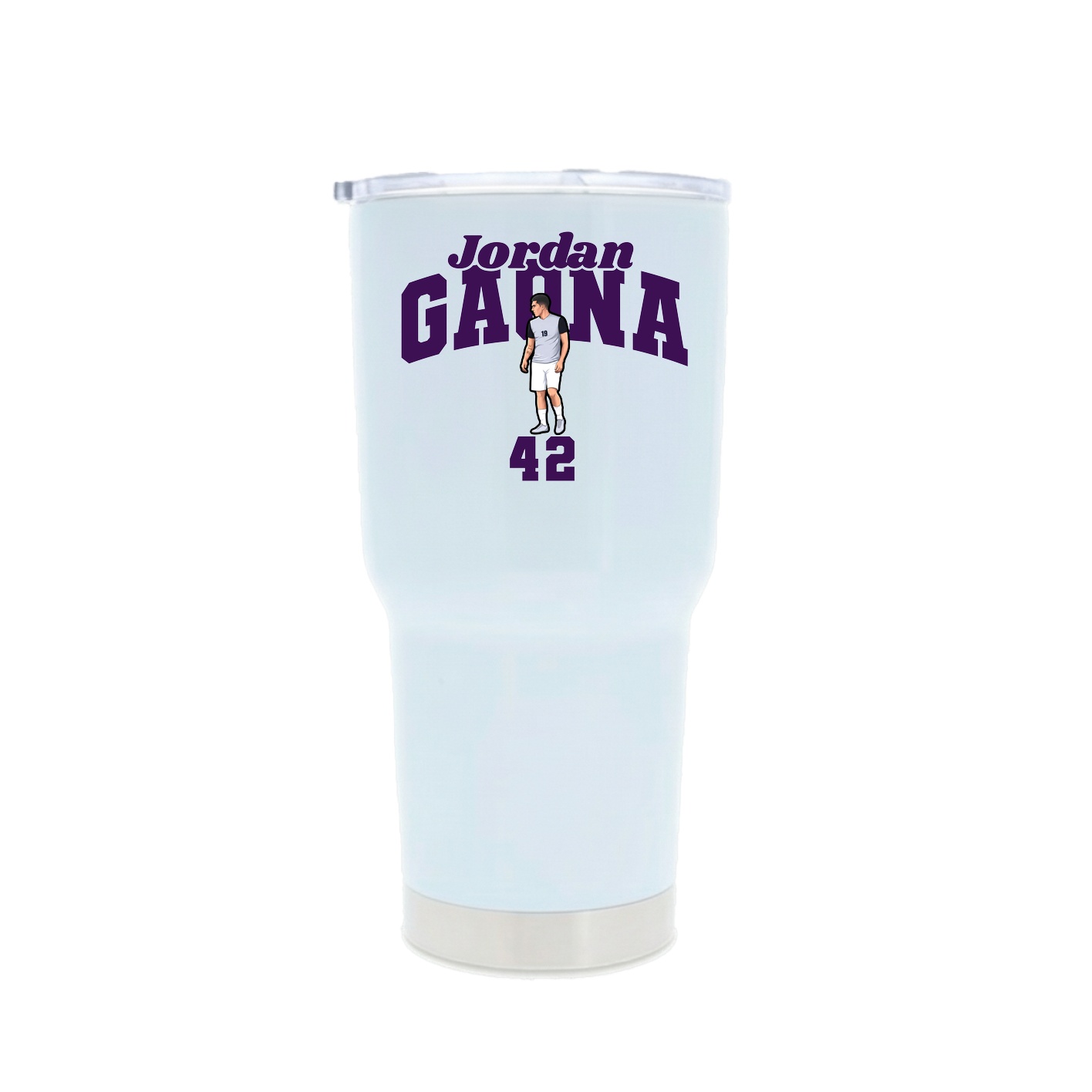 30oz Stainless Steel Tumbler — Signature Arch in White