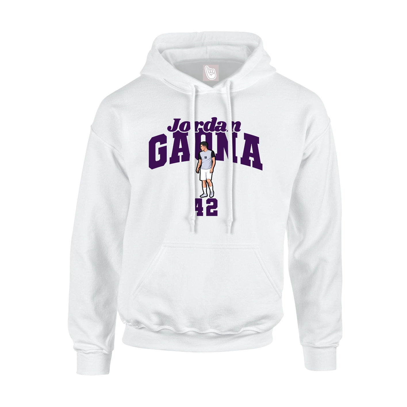 Youth Hoodie — Signature Arch in White
