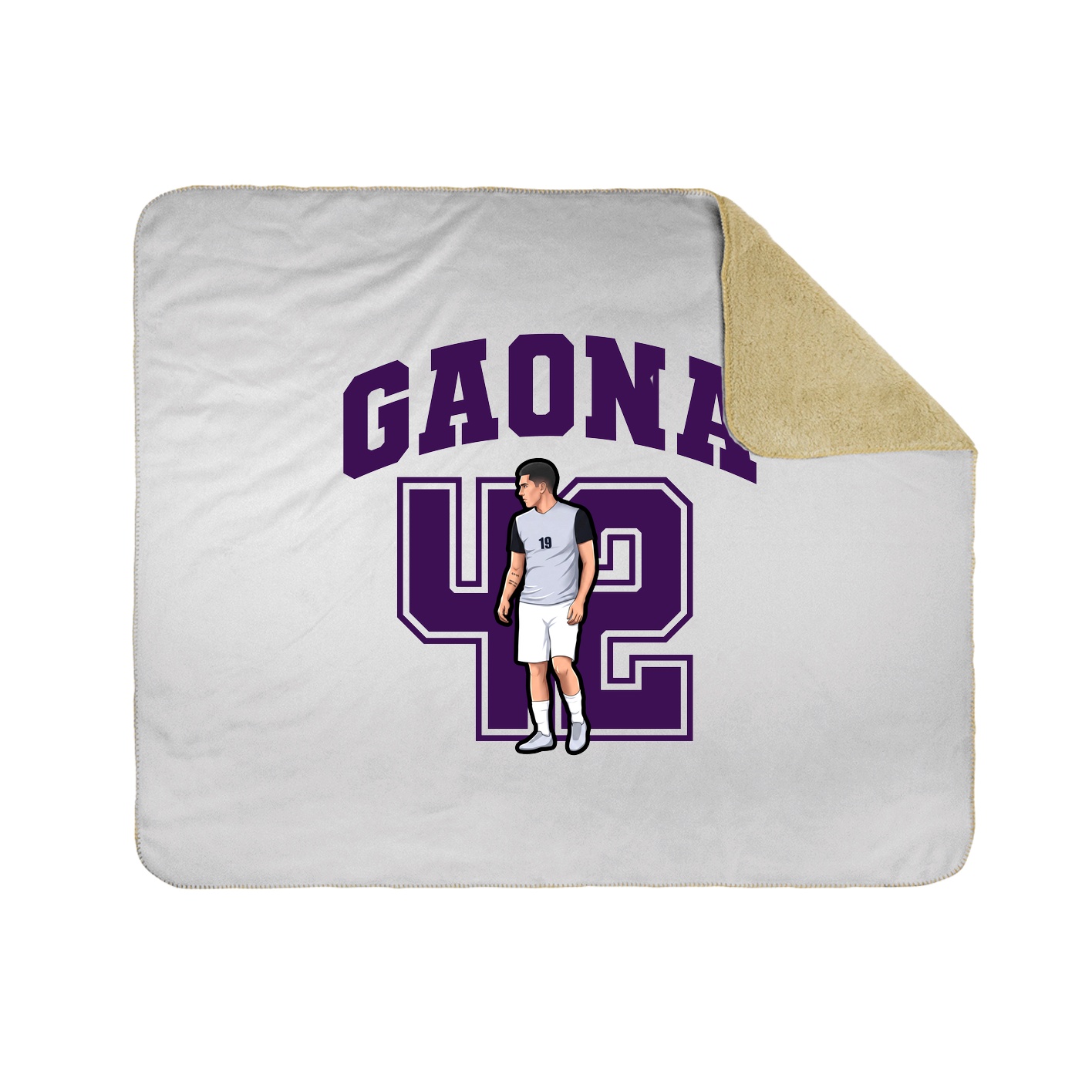 Throw Blanket — Number in White