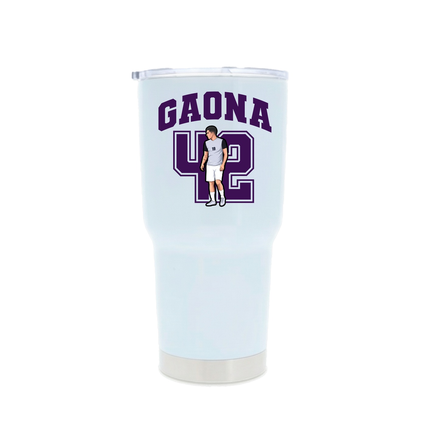 30oz Stainless Steel Tumbler — Number in White