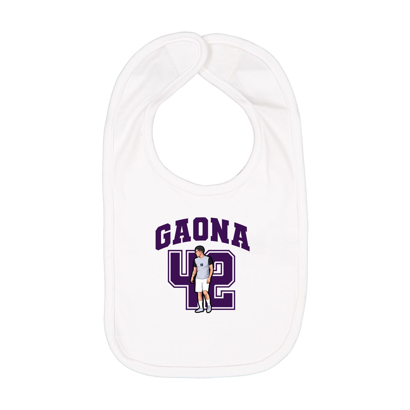 Infant Bib — Number in White