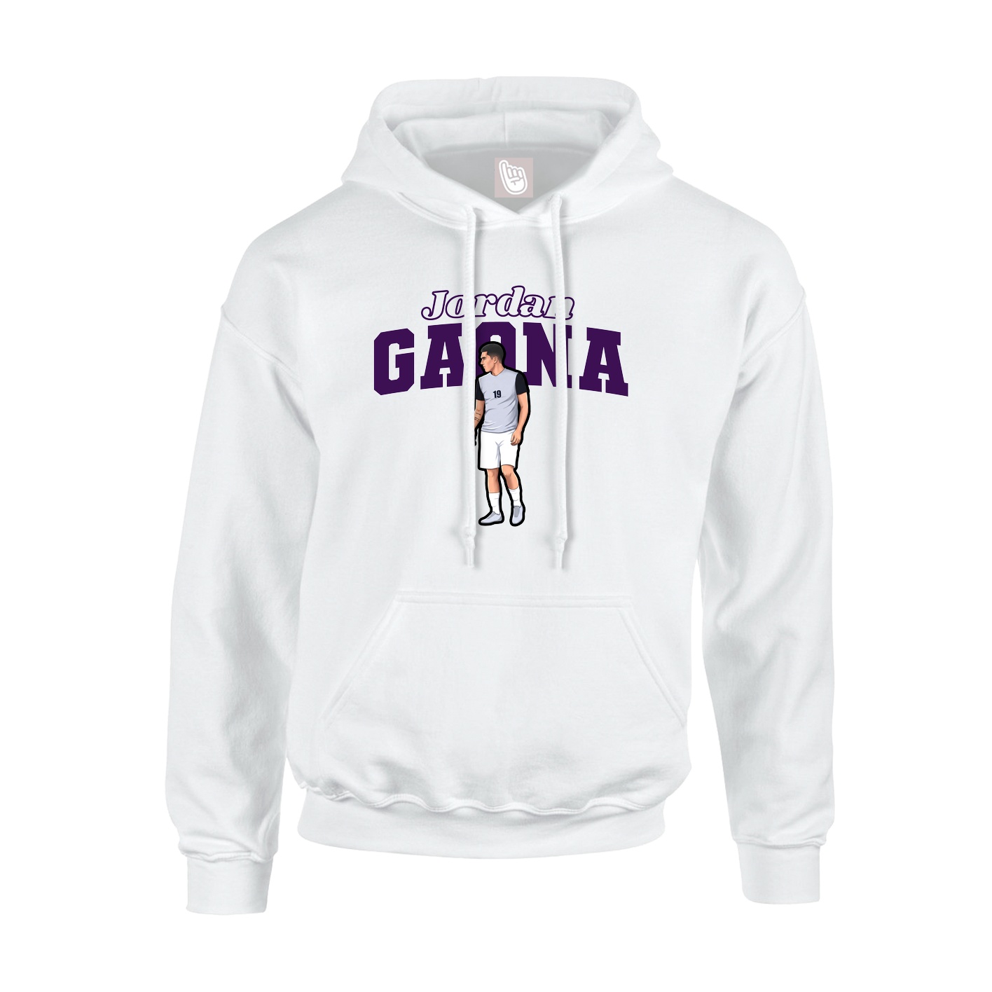 Hoodie — Name Arch in White
