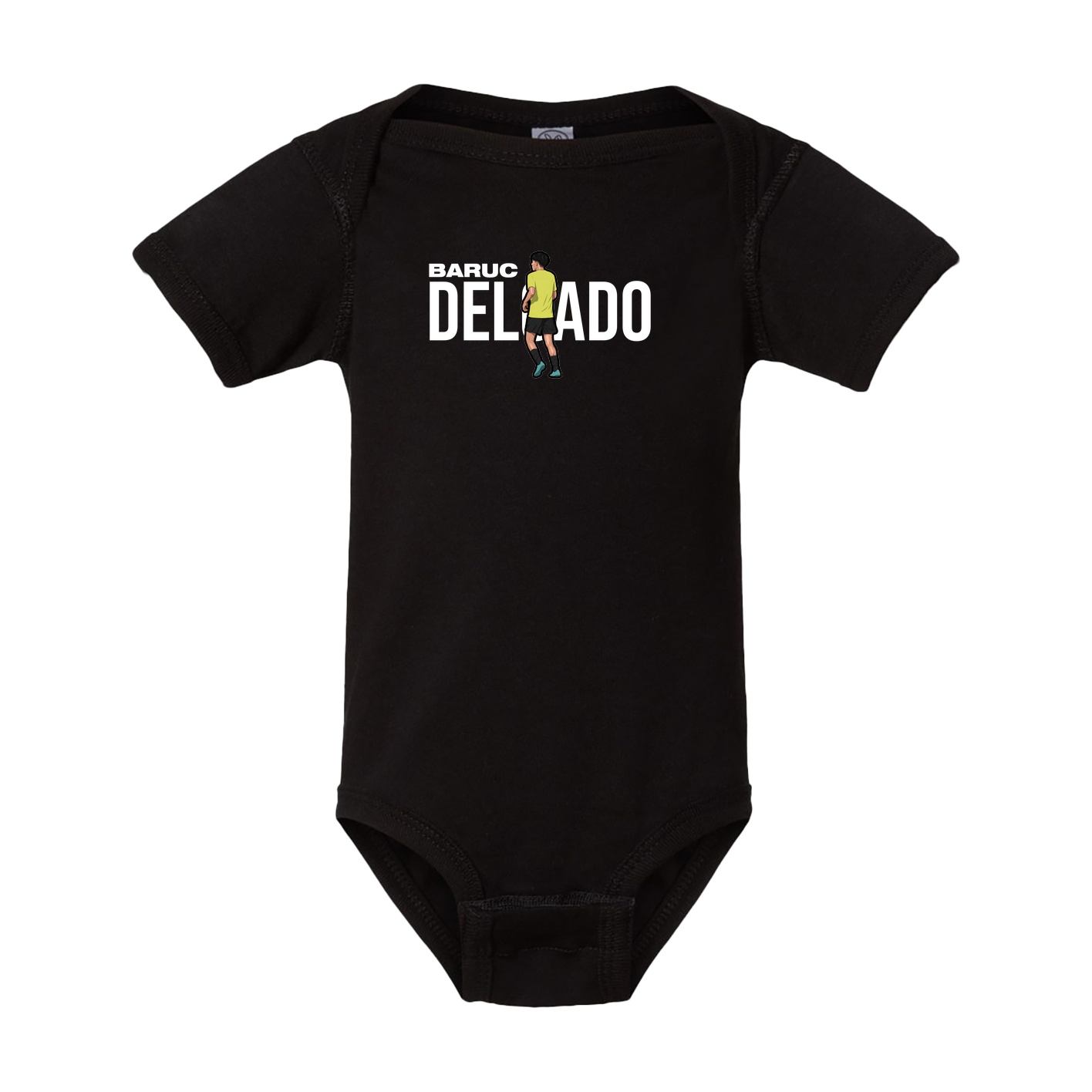 Baby Onesie — Player Name in Black