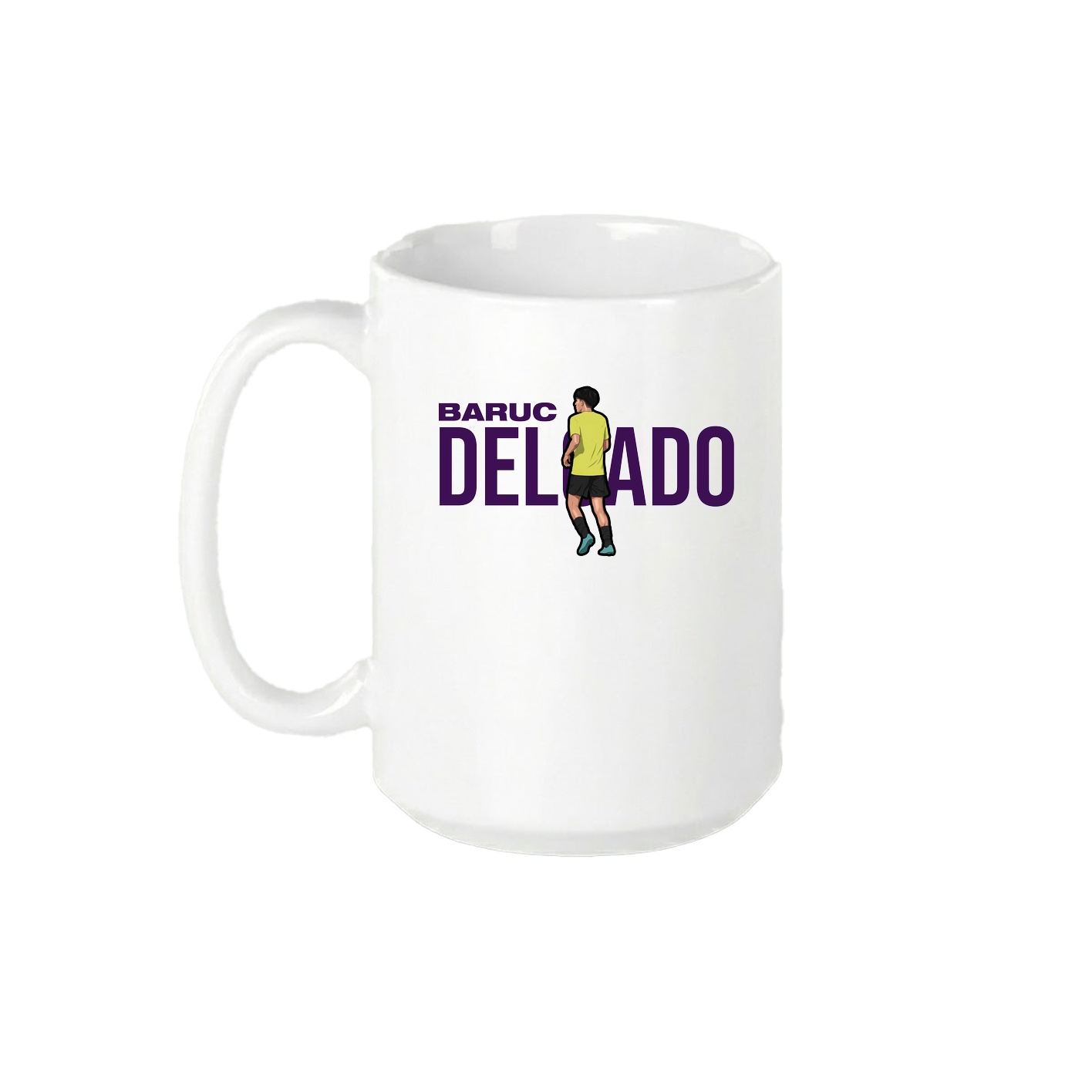15oz Coffee Mug — Player Name in White
