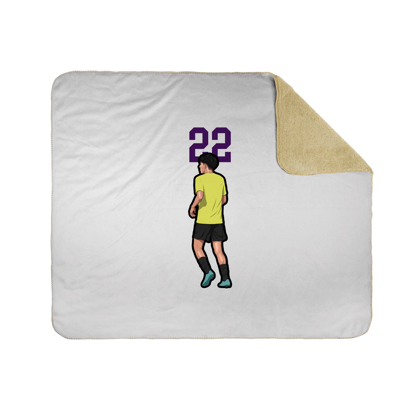 Throw Blanket — Number Top in White