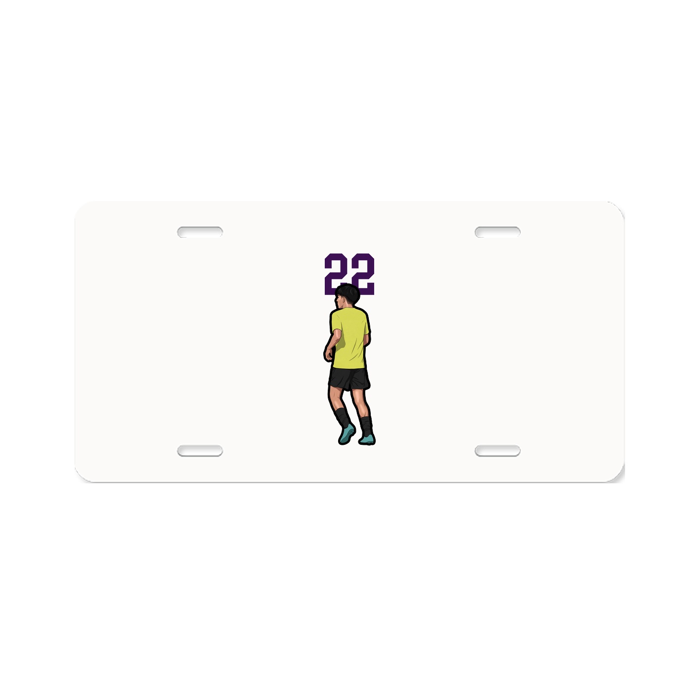 License Plate — Number Top in Classic