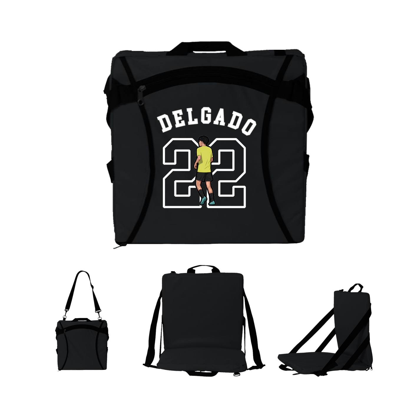 Folding Stadium Seat — Shirsey Arch in Black