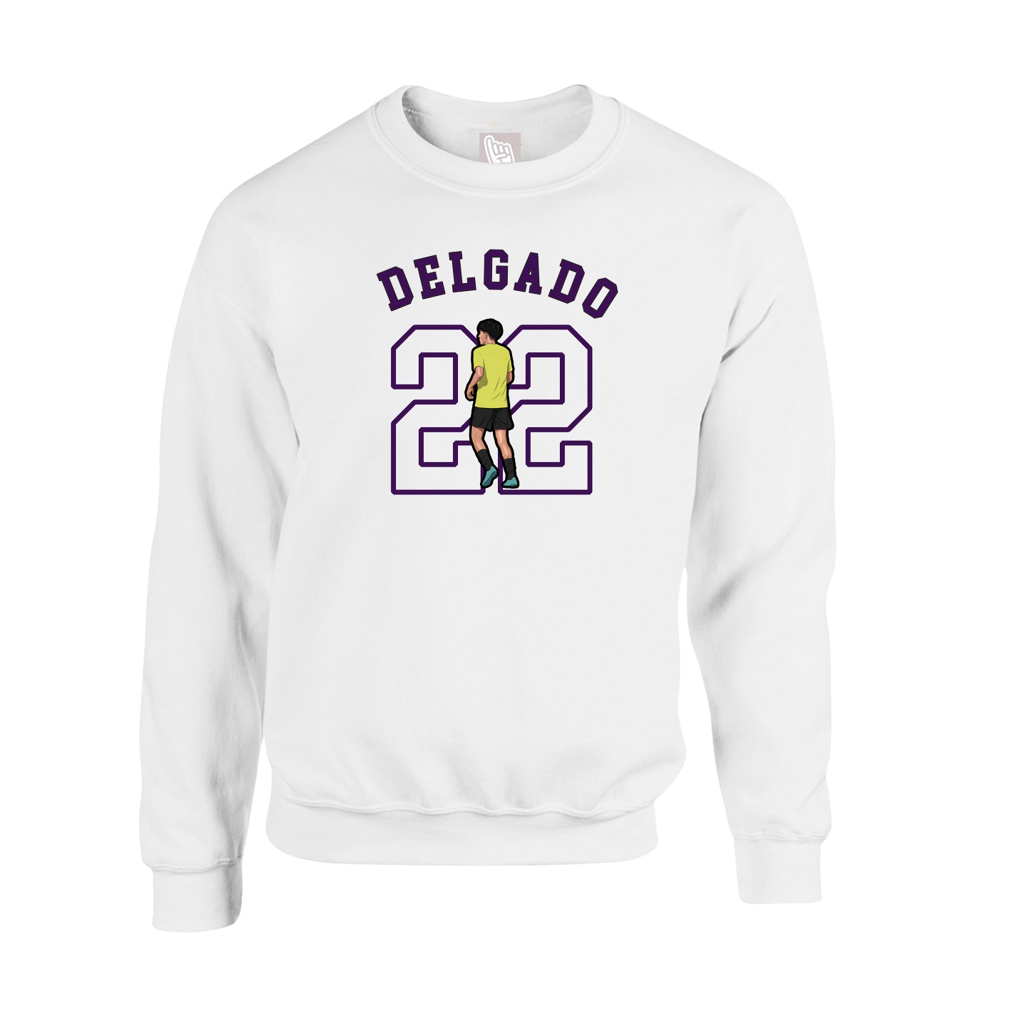 Fleece Crew — Shirsey Arch in White