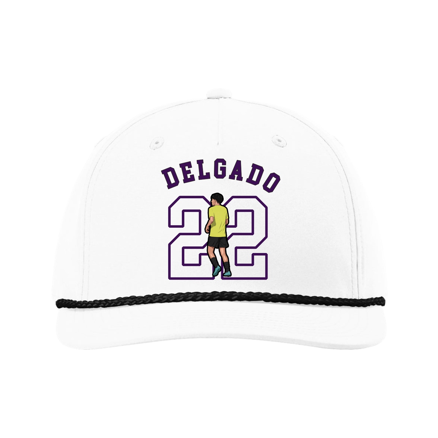 Five-Panel Classic Rope Cap — Shirsey Arch in White