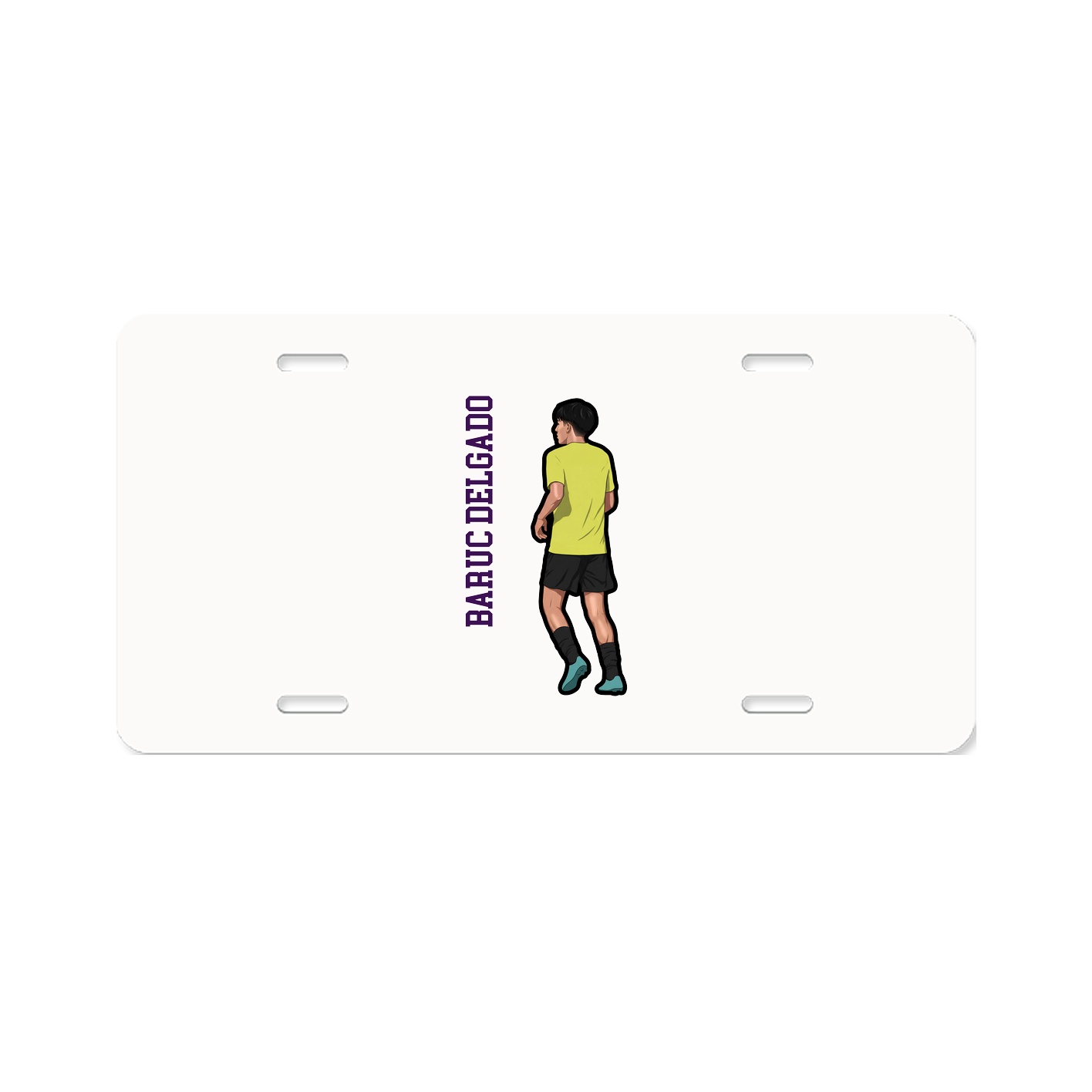 License Plate — Name Vertical in Classic