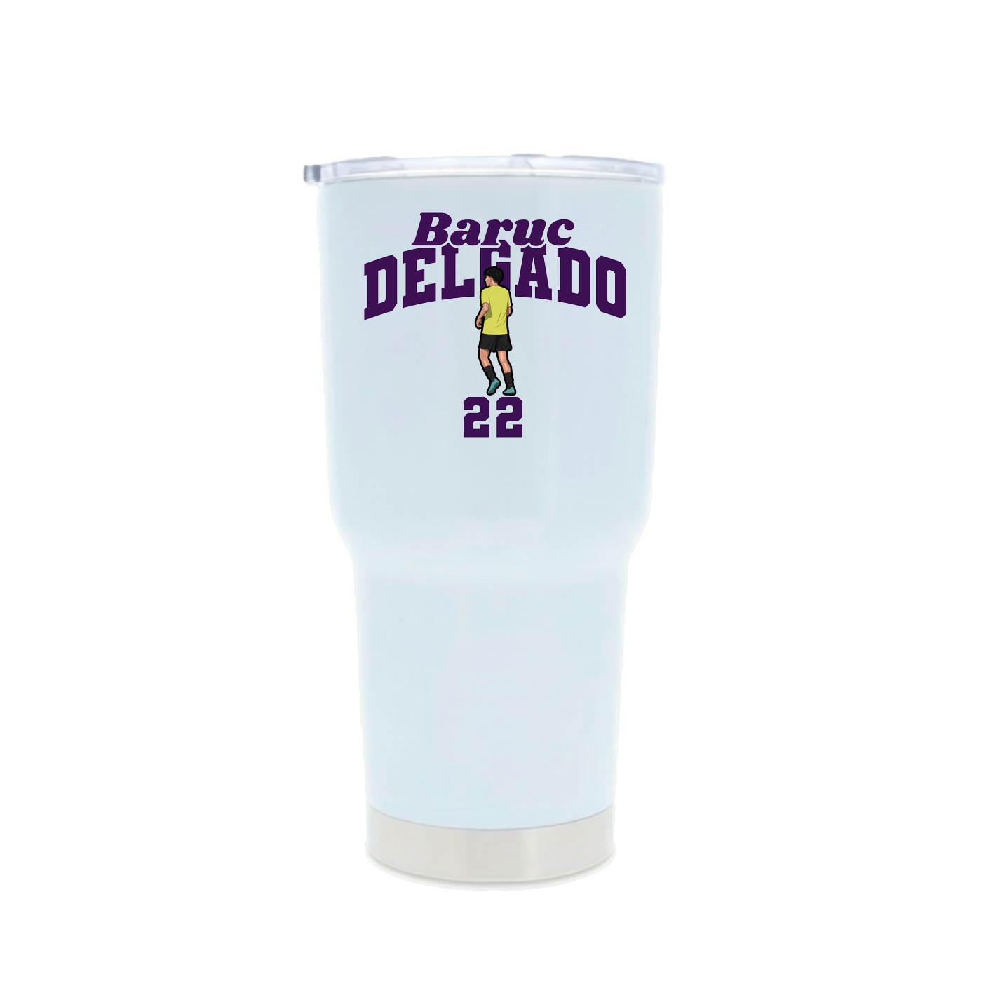 30oz Stainless Steel Tumbler — Signature Arch in White