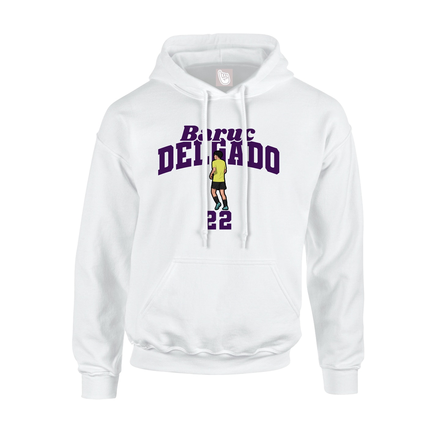 Youth Hoodie — Signature Arch in White