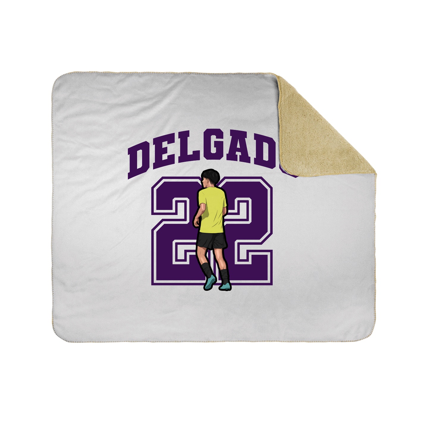 Throw Blanket — Number in White