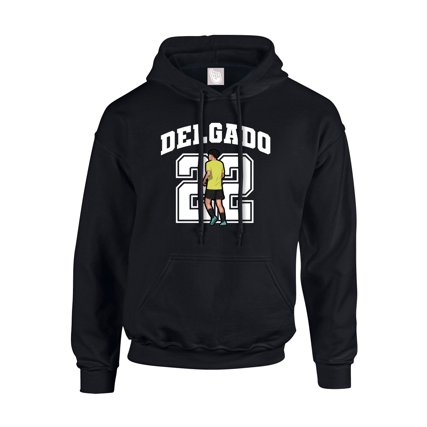 Youth Hoodie — Number in Black