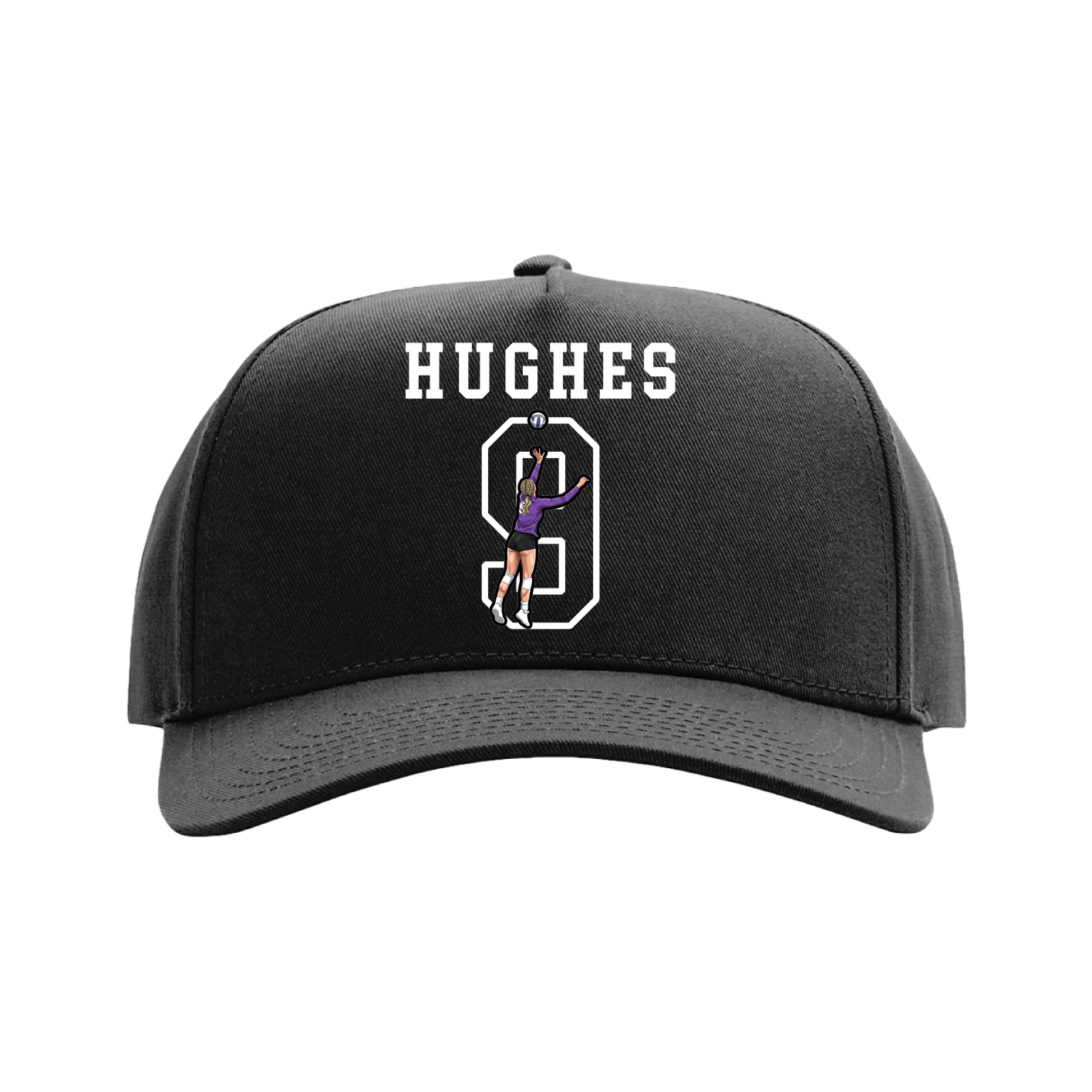 Full Fabric Five-Panel Champ Cap — Shirsey in Black