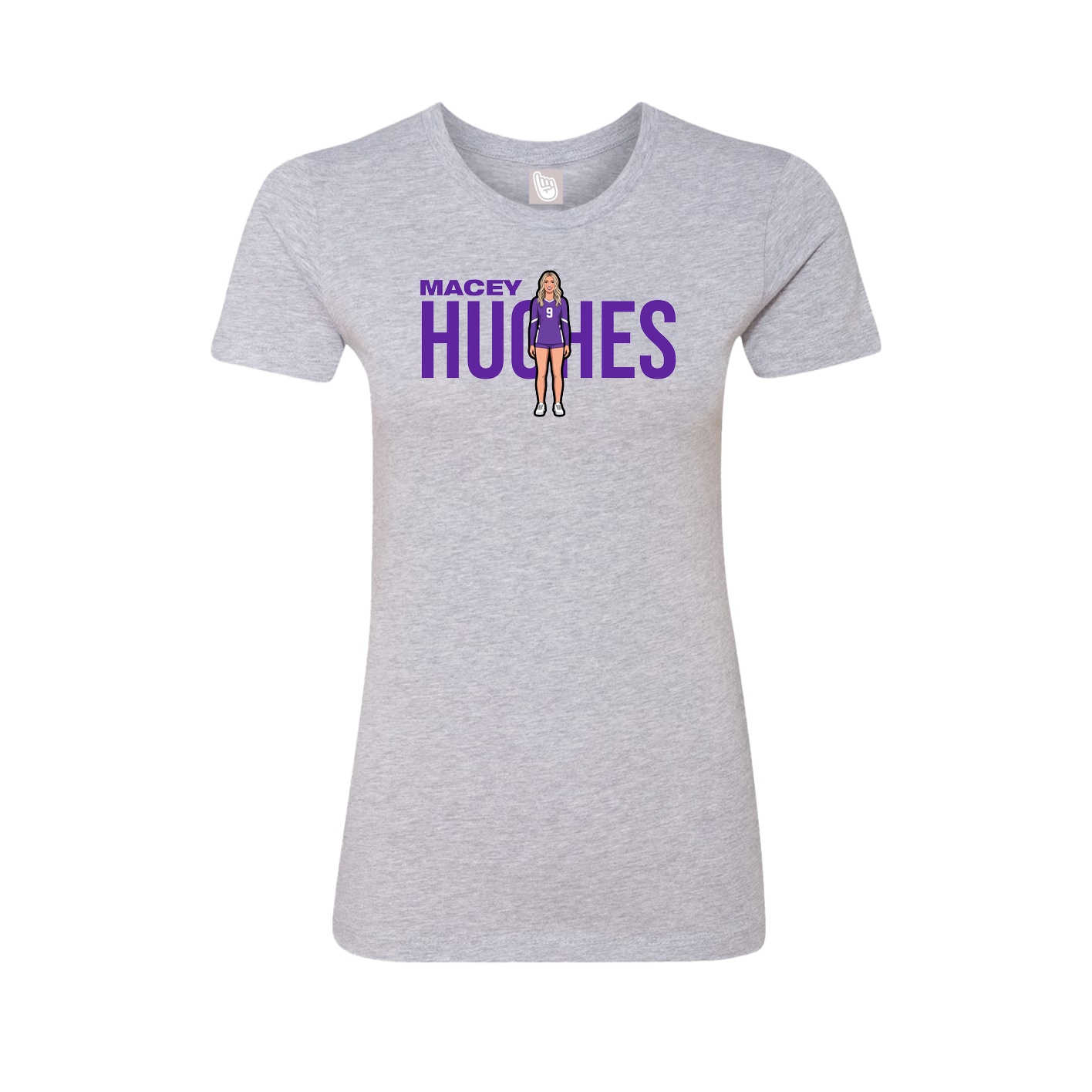 Womens Tee — Player Name in Grey