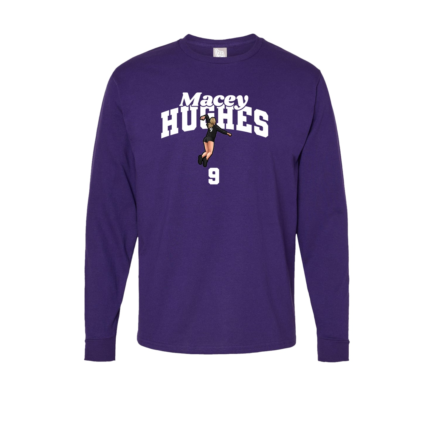 Long Sleeve Tee — Signature Arch in Purple