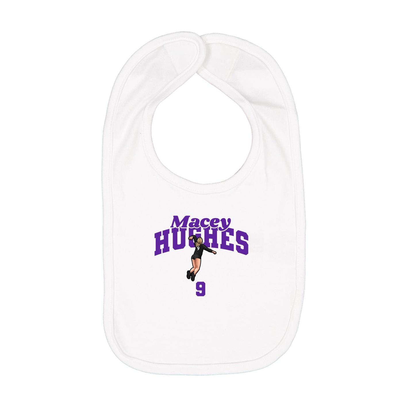Infant Bib — Signature Arch in White