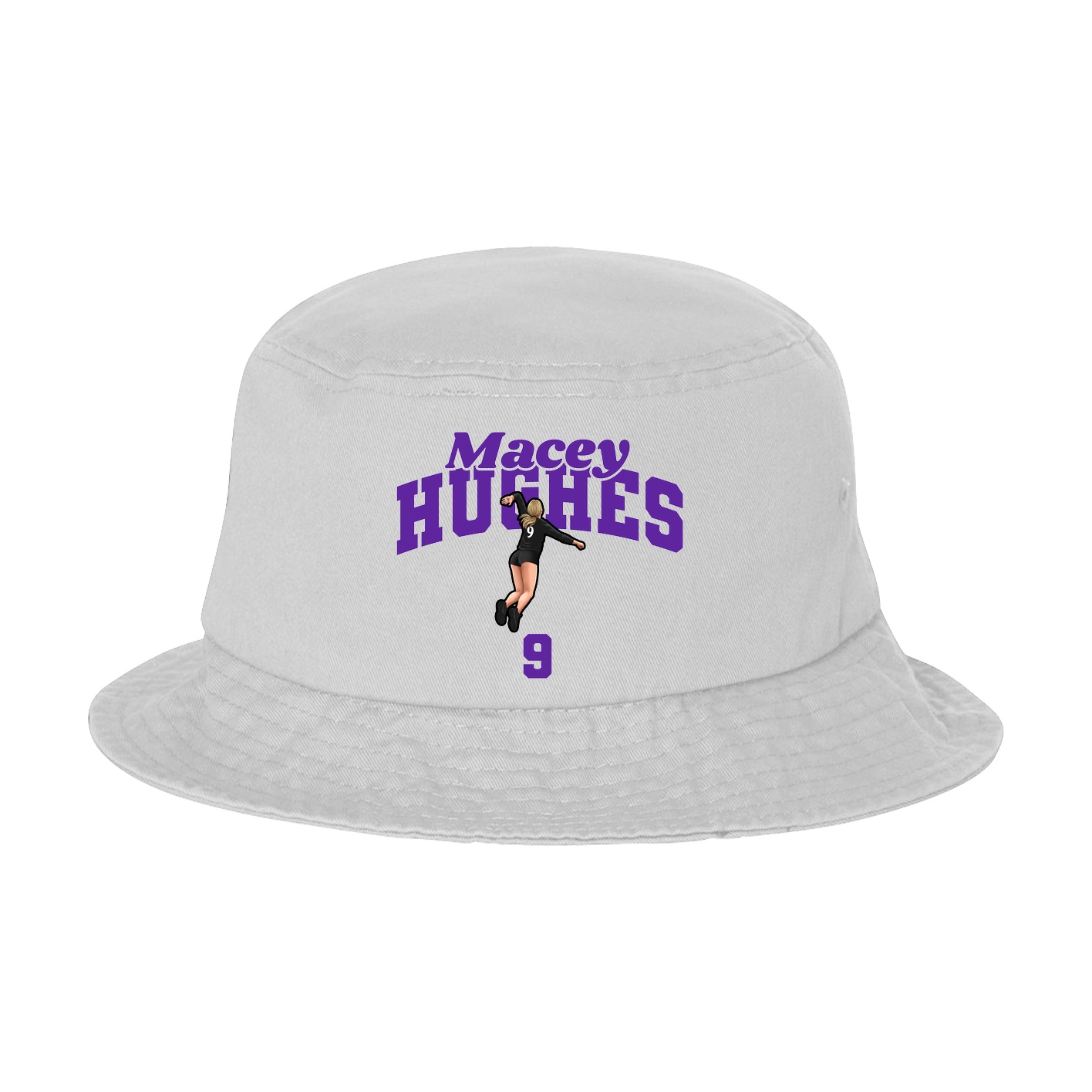 Bucket Cap — Signature Arch in White