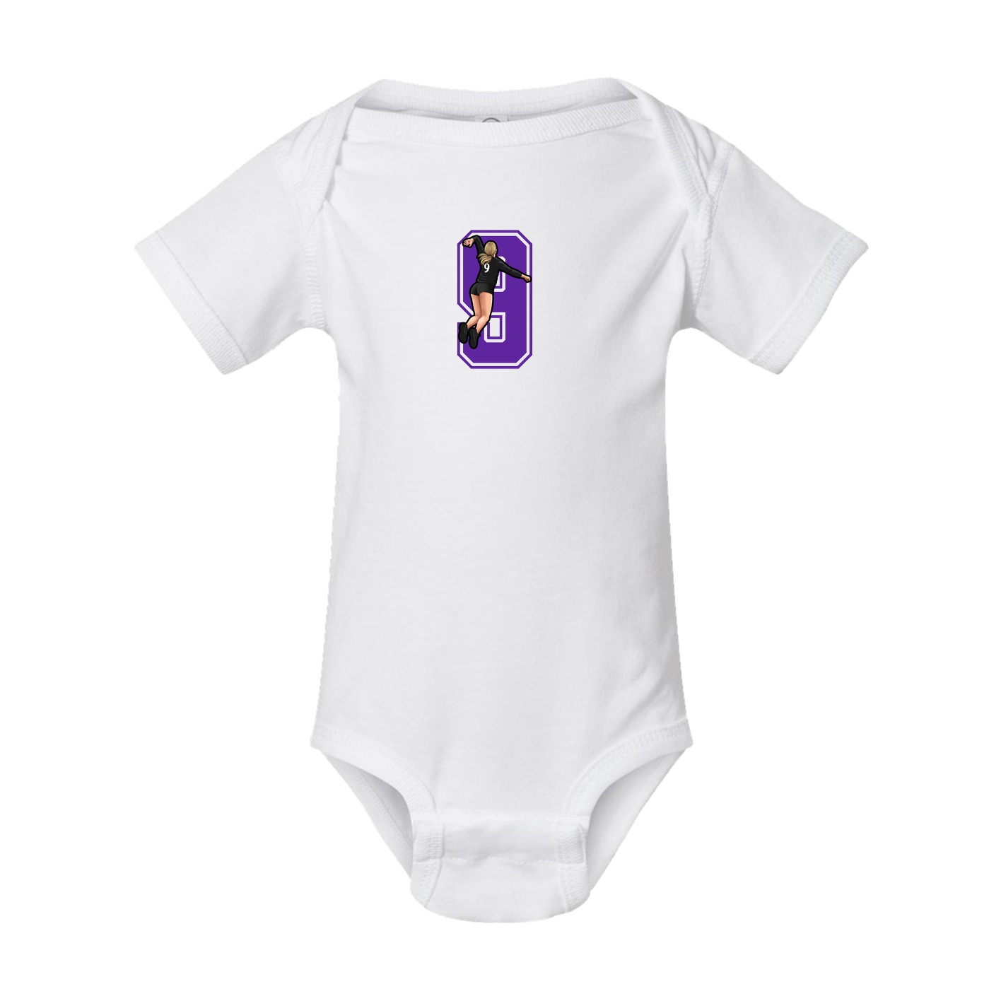 Baby Onesie — Number in White