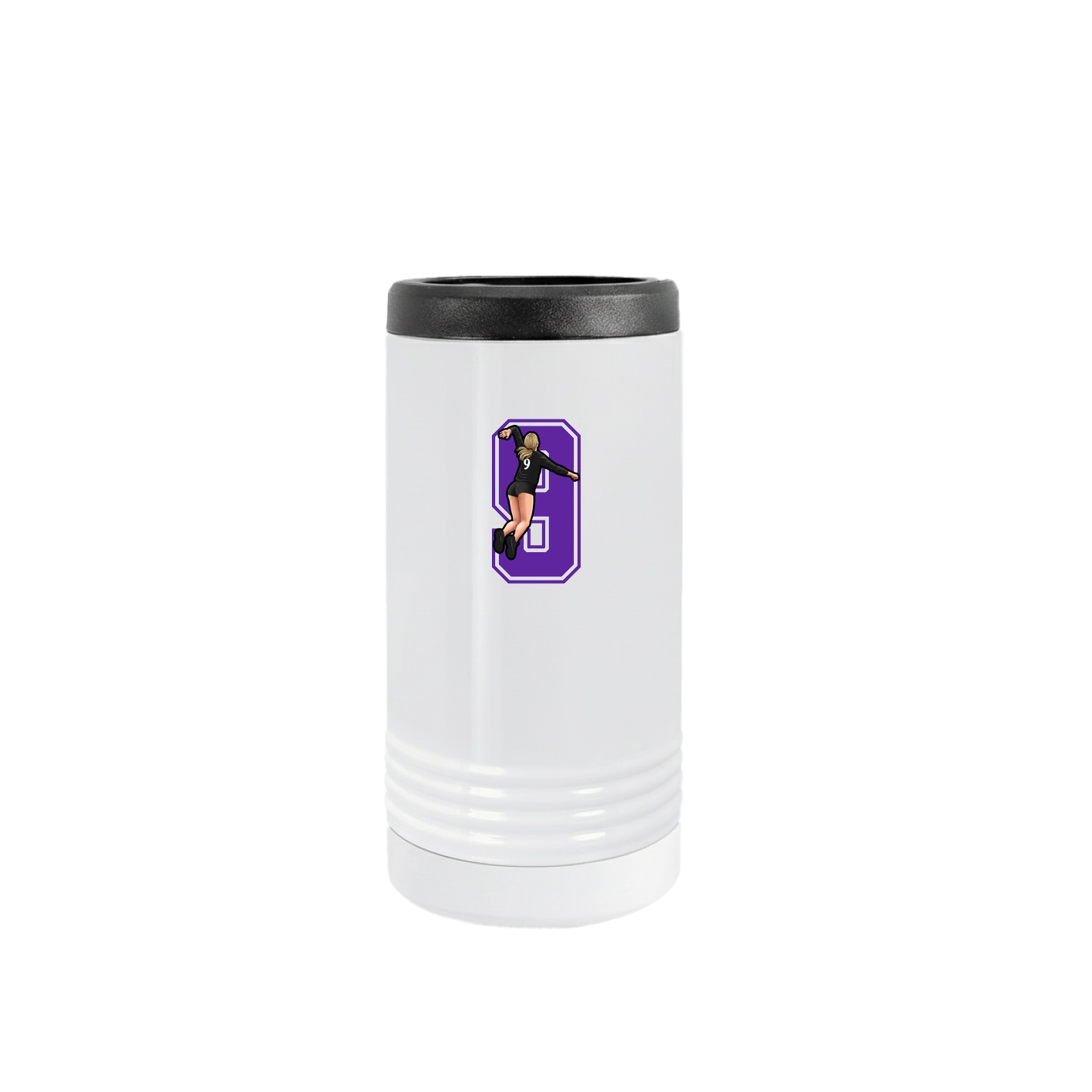 Slim Beverage Holder — Number in White