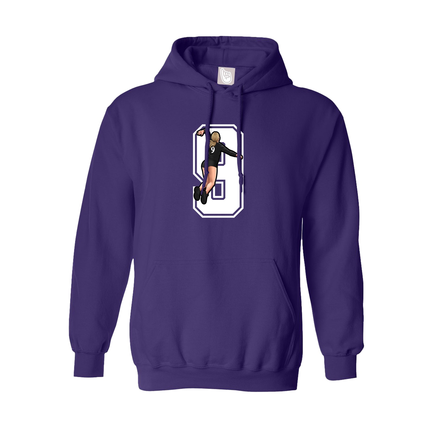 Hoodie — Number in Purple