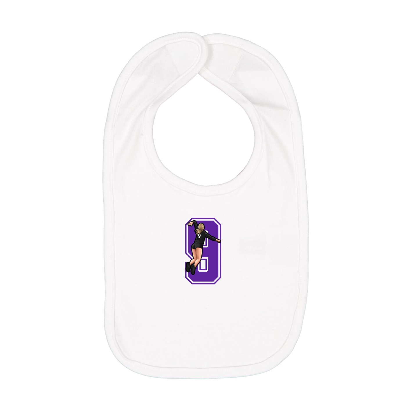 Infant Bib — Number in White