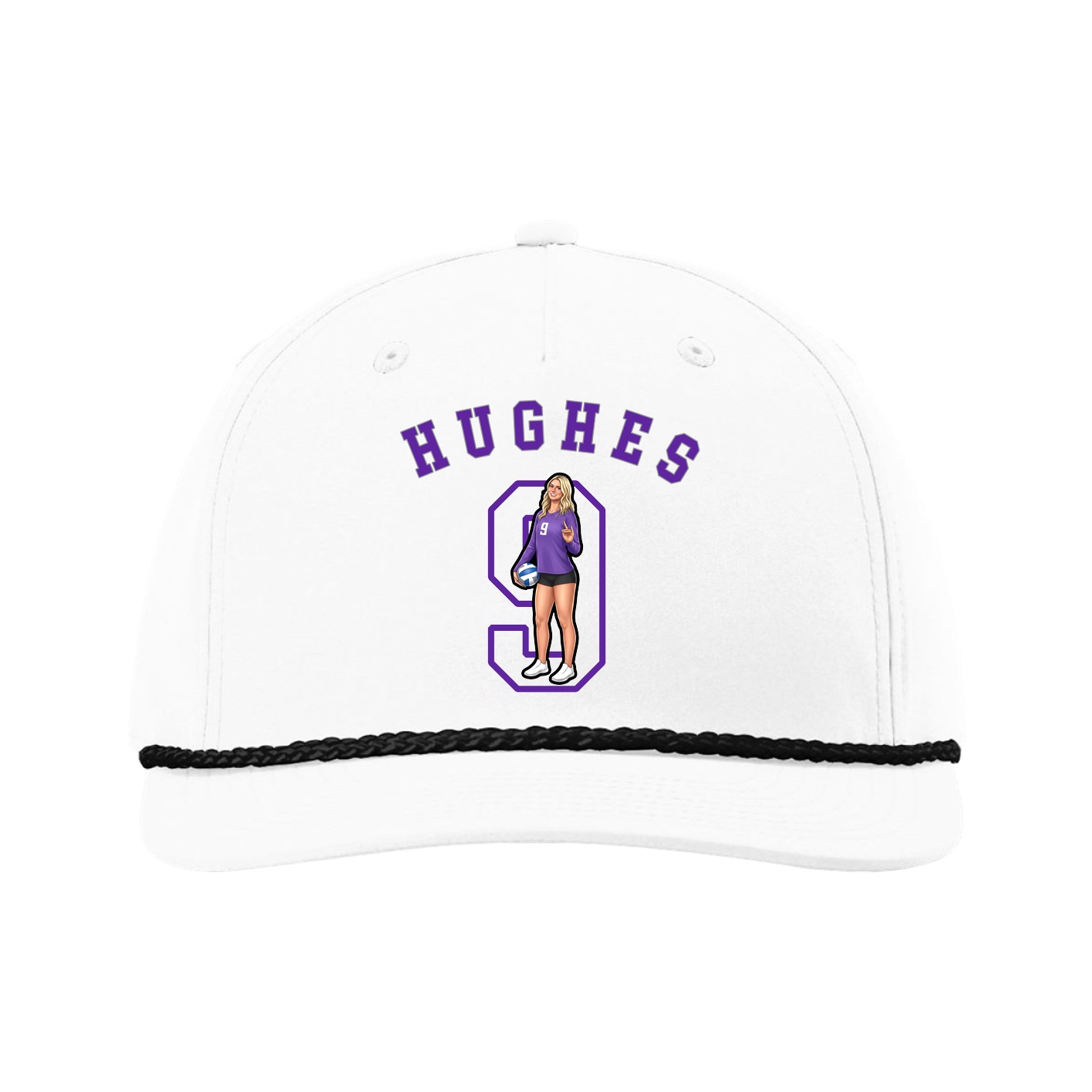 Five-Panel Classic Rope Cap — Shirsey Arch in White