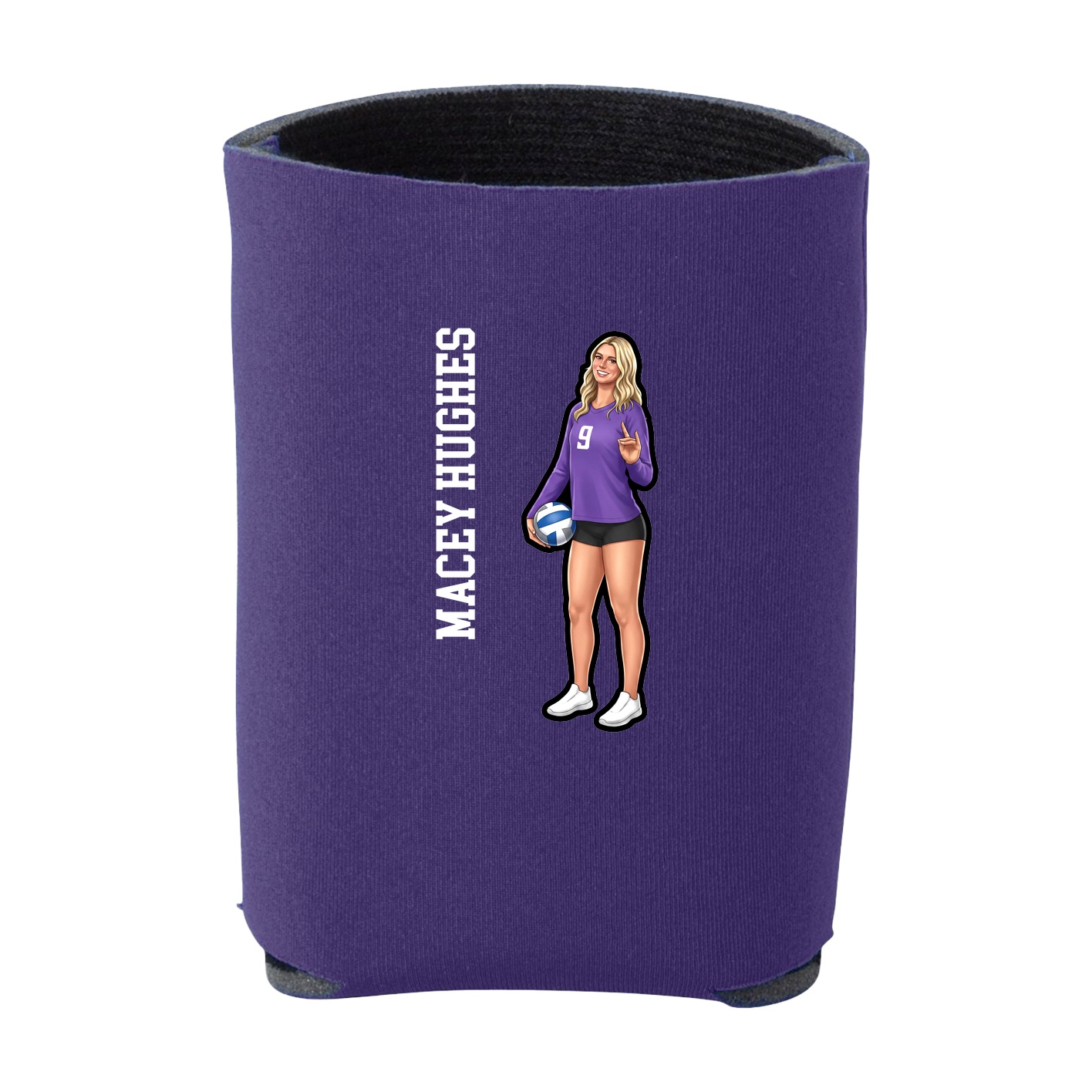 Can Holder — Name Vertical in Purple