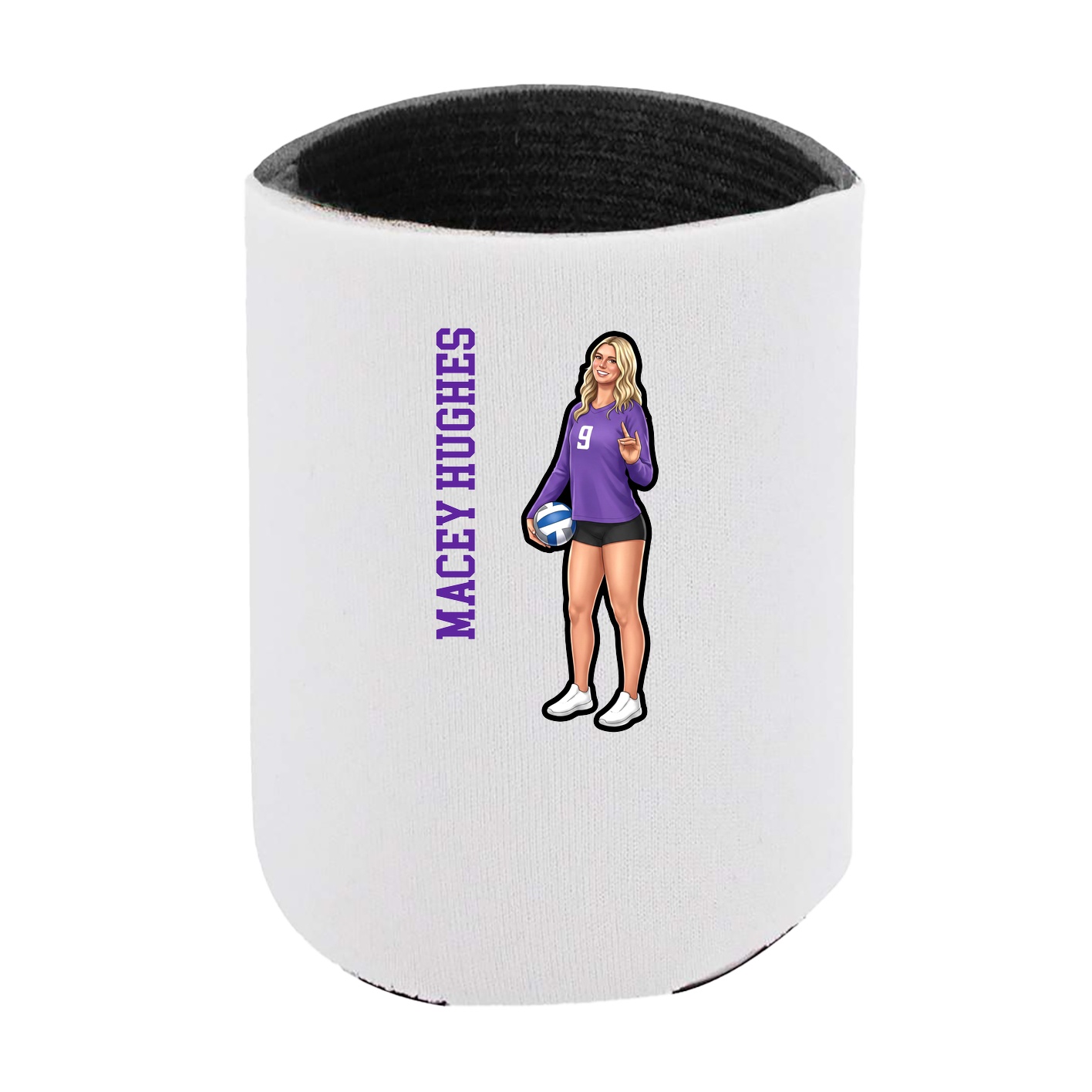 Can Holder — Name Vertical in White