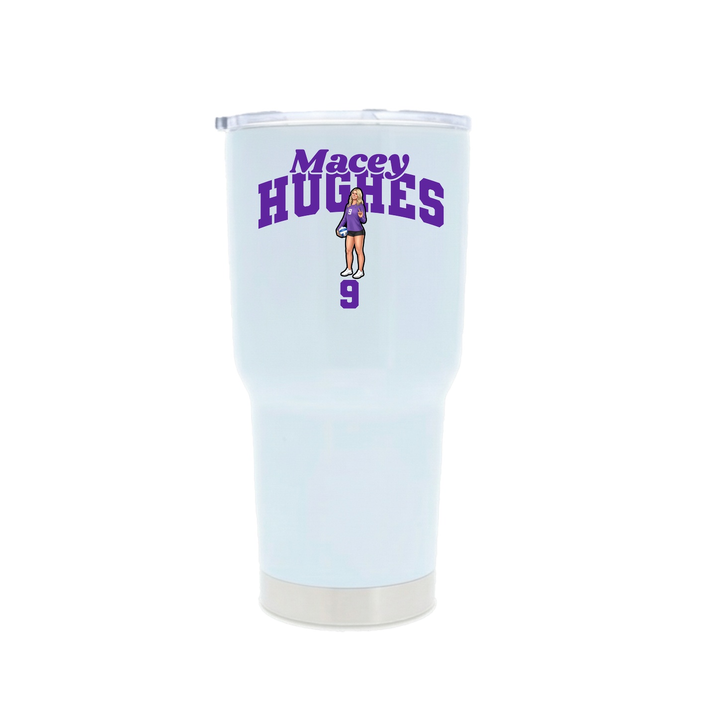30oz Stainless Steel Tumbler — Signature Arch in White
