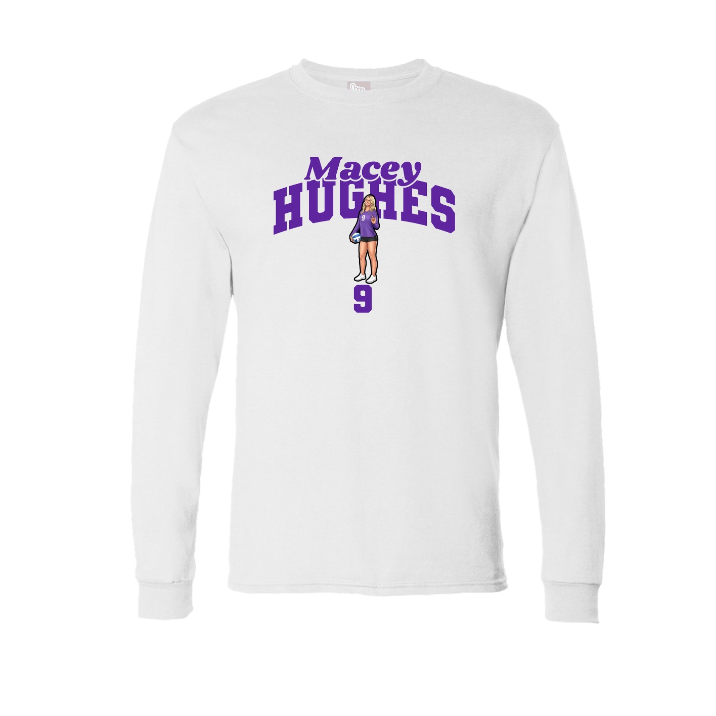 Long Sleeve Tee — Signature Arch in White