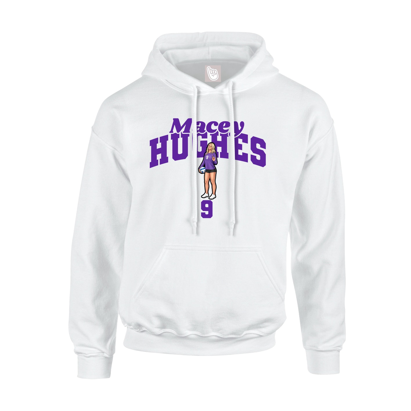 Hoodie — Signature Arch in White