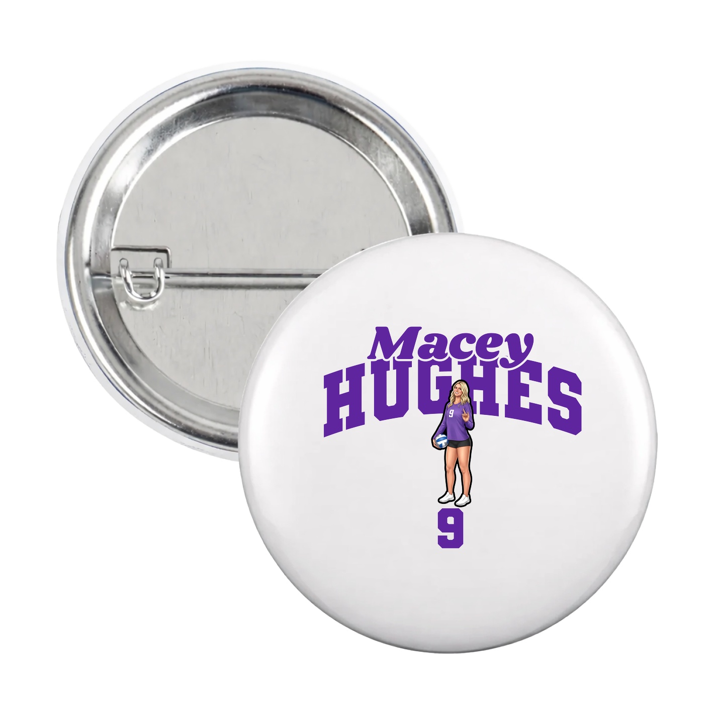 Game Day Button — Signature Arch in White