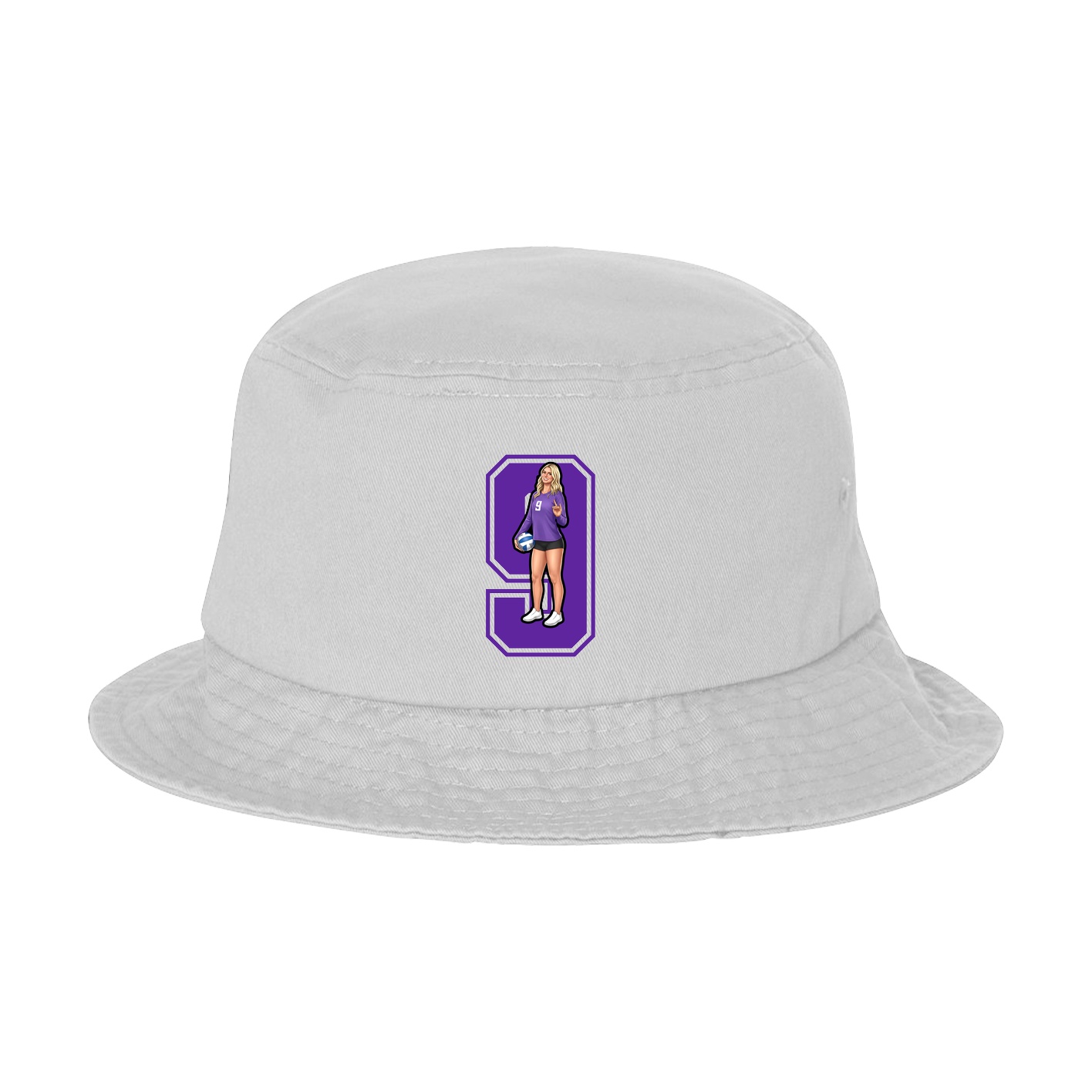 Bucket Cap — Number in White