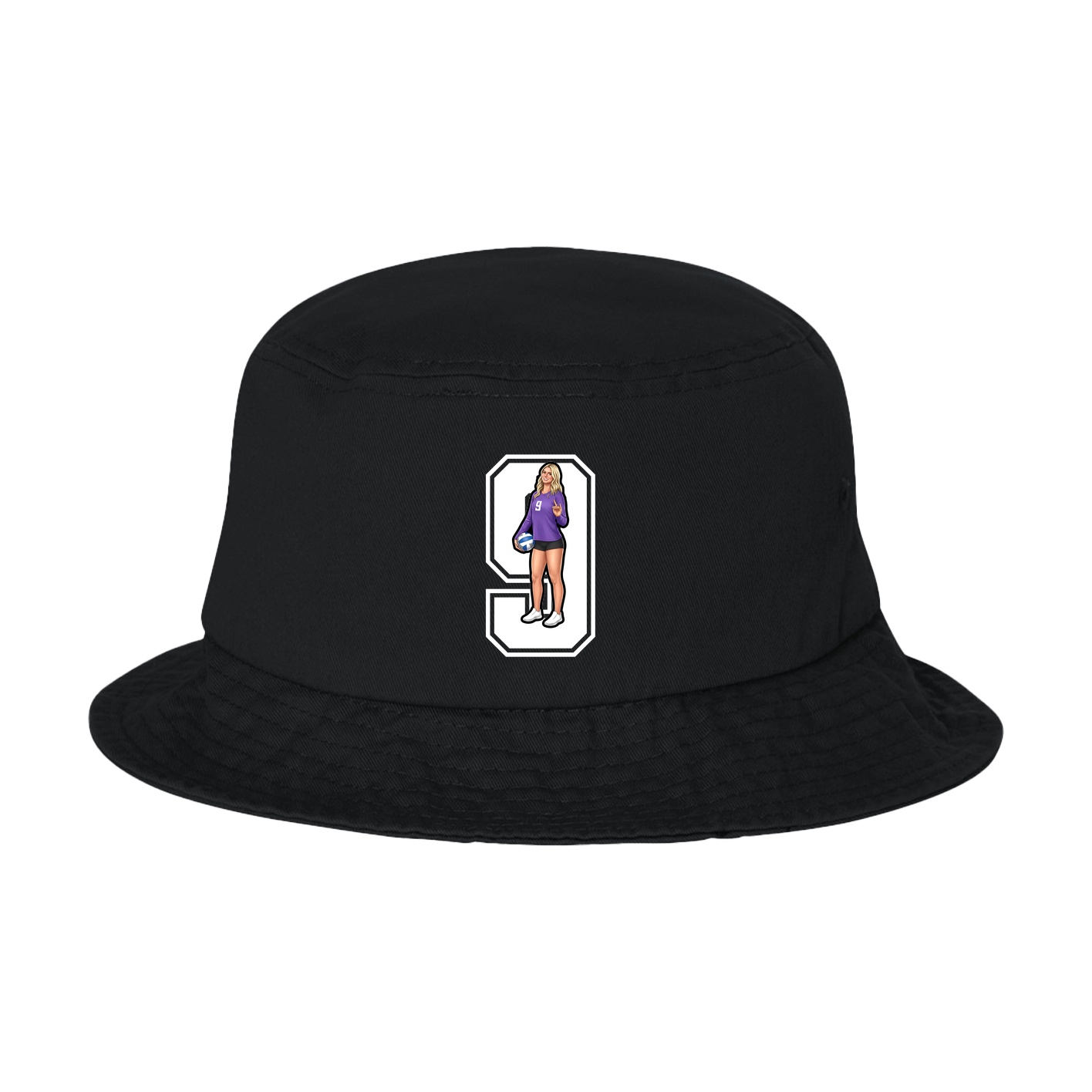 Bucket Cap — Number in Black