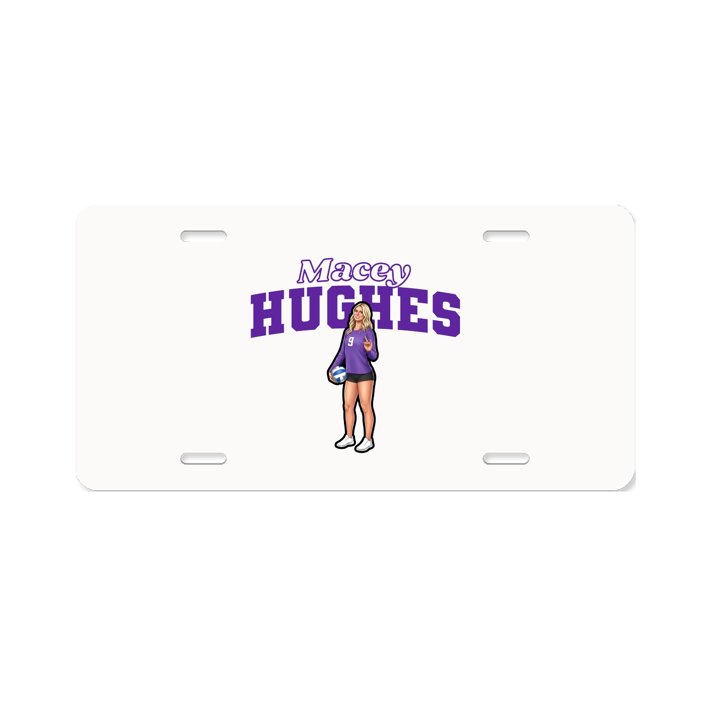 License Plate — Name Arch in Classic