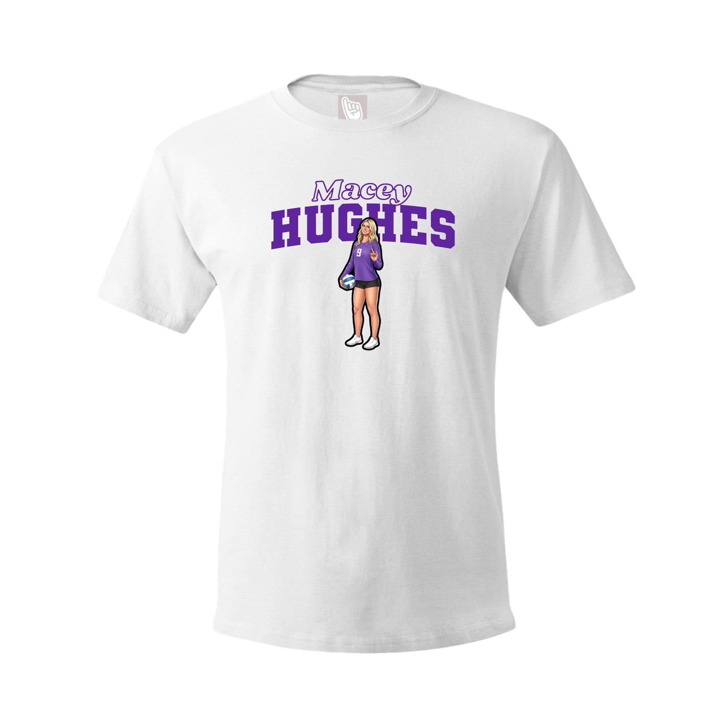 Youth Tee — Name Arch in White